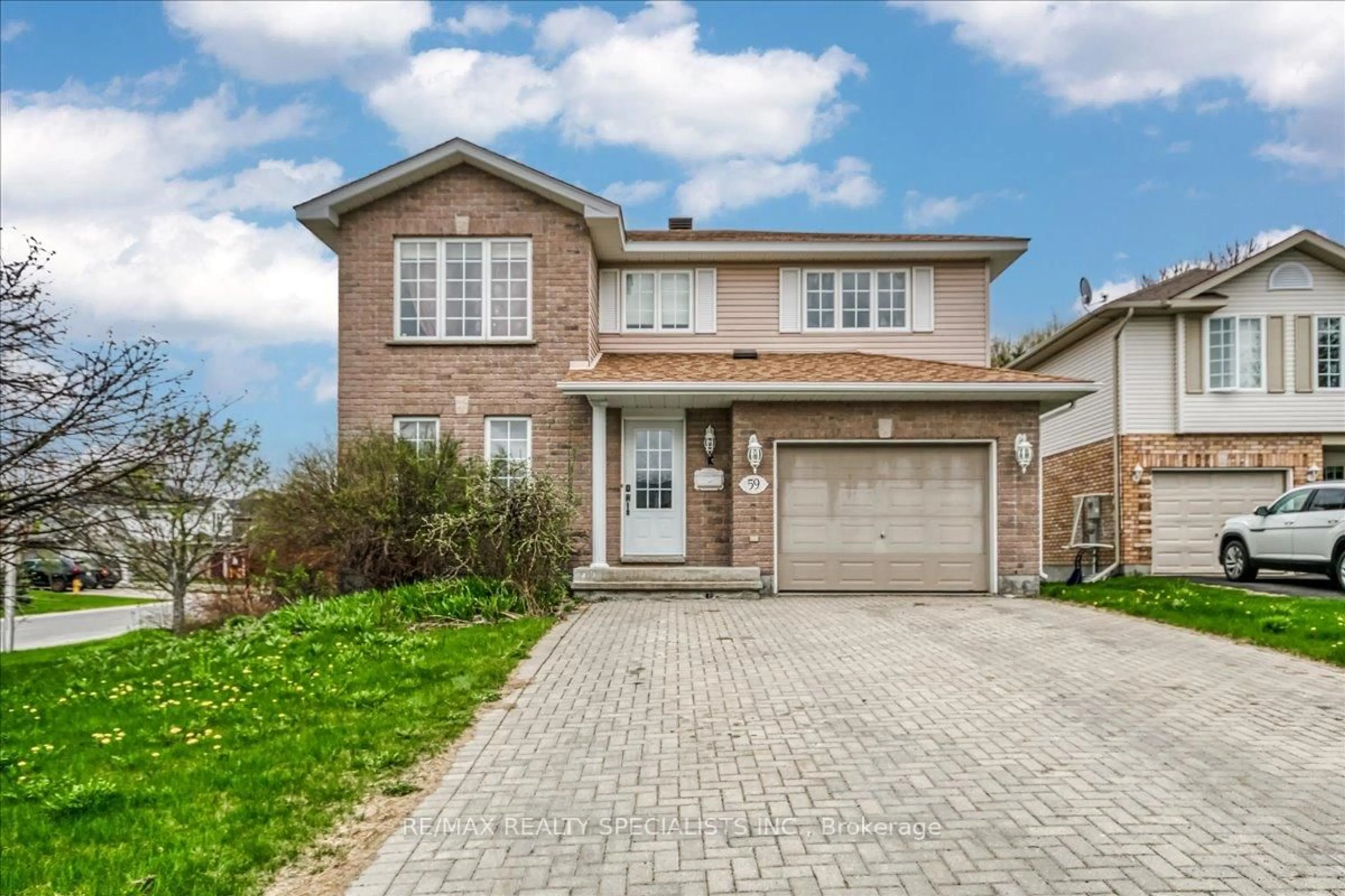 Home with brick exterior material, street for 59 Cognac Crt, Greater Sudbury Ontario P3E 6L4