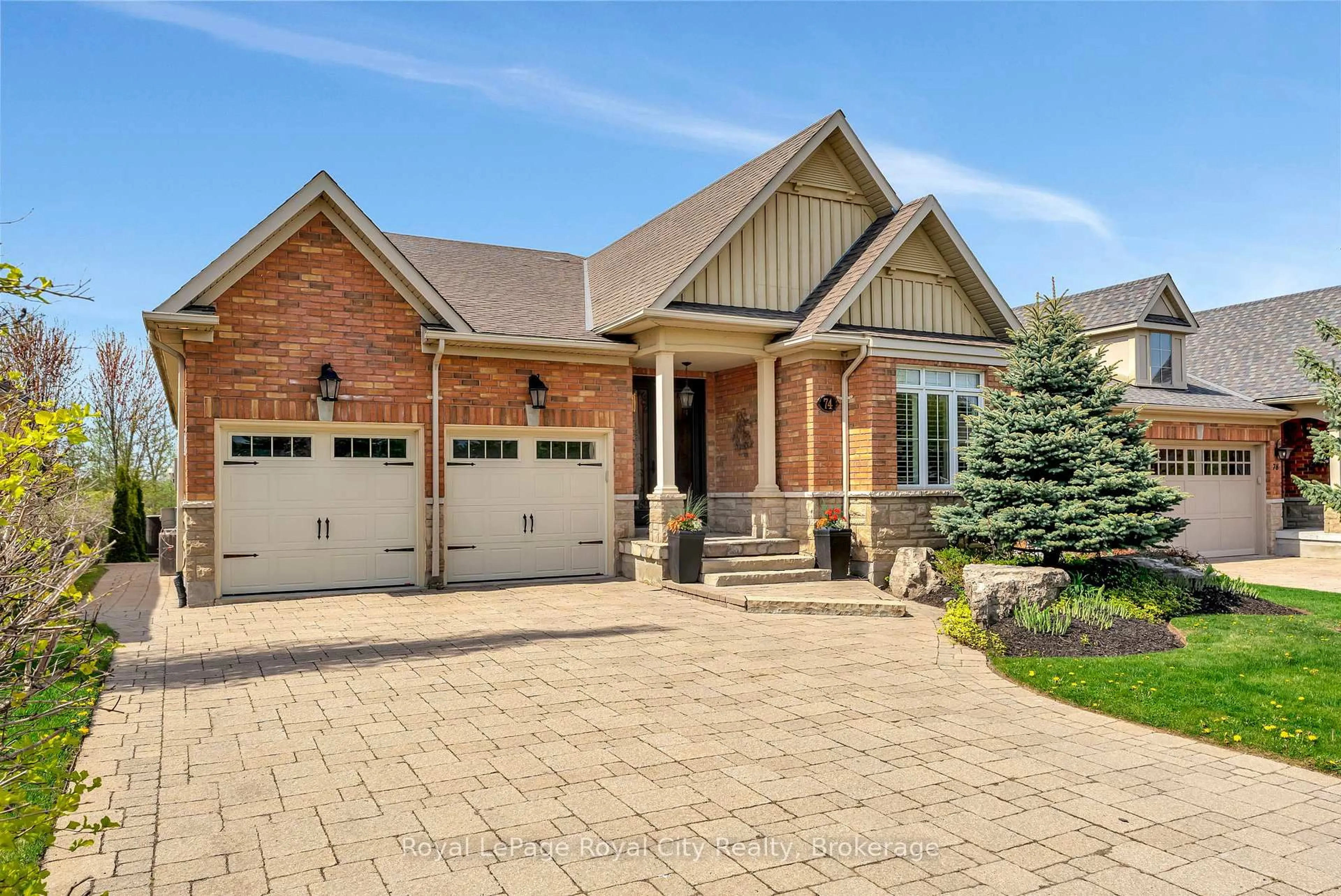 Home with brick exterior material, street for 74 Aberfoyle Mill Cres, Puslinch Ontario N0B 2J0