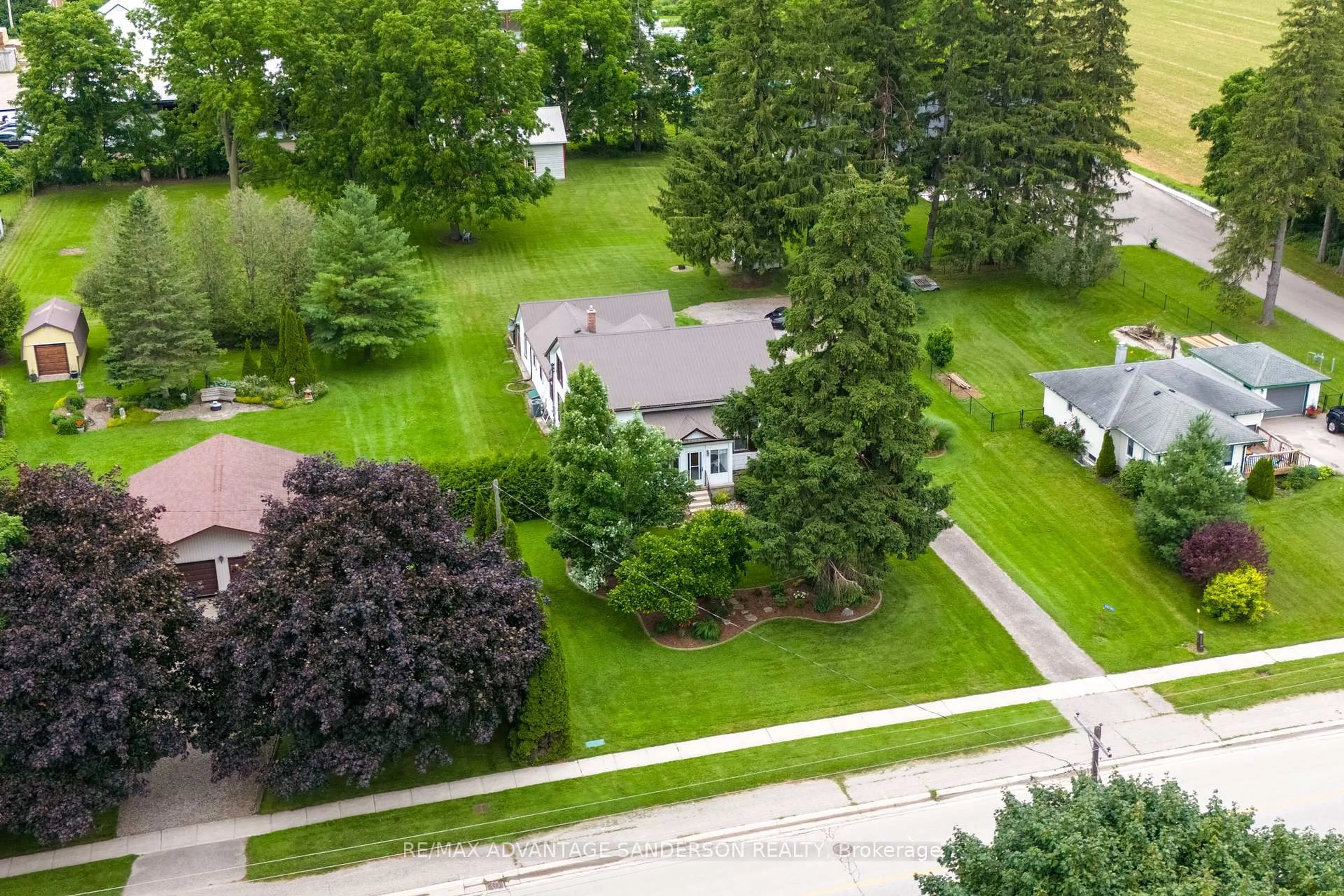 A pic from outside/outdoor area/front of a property/back of a property/a pic from drone, street for 842985 Road 84 Rd, Zorra Ontario N0M 2C0