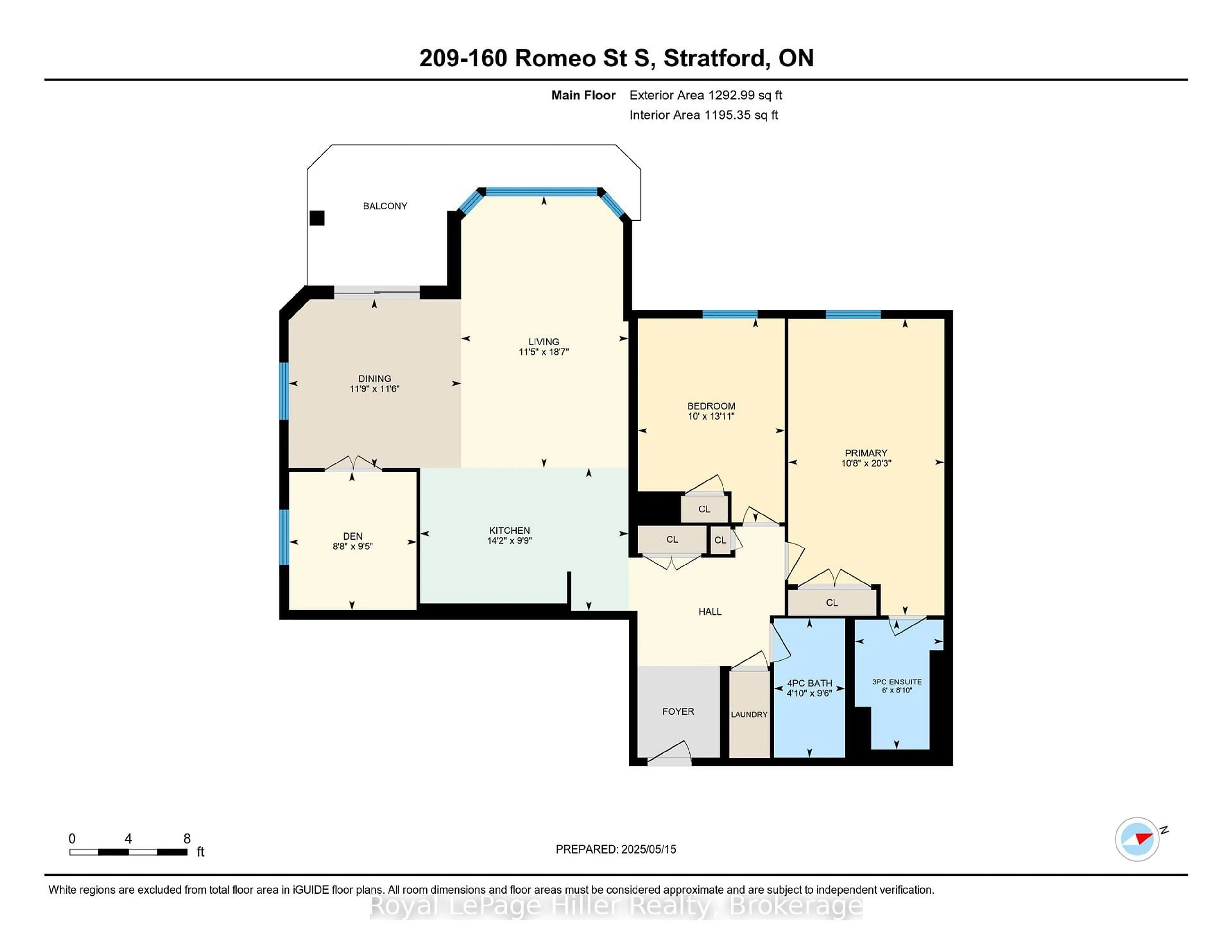 Floor plan for 160 Romeo St #209, Stratford Ontario N5A 4S9