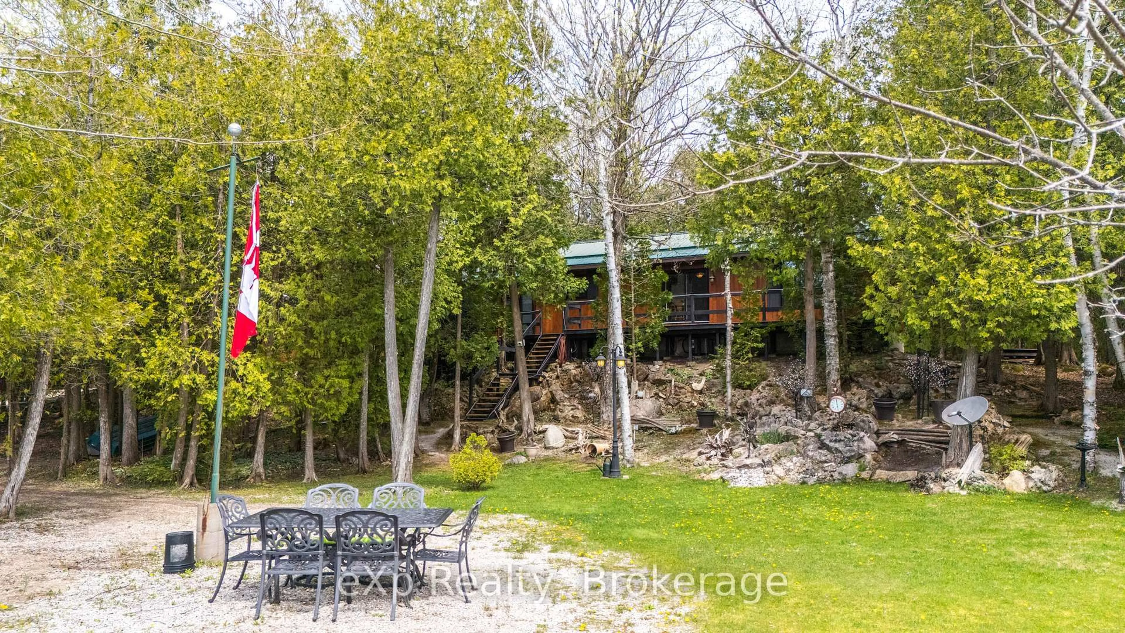 Patio, forest/trees view for 37 Hope Dr, Northern Bruce Peninsula Ontario N0H 1Z0