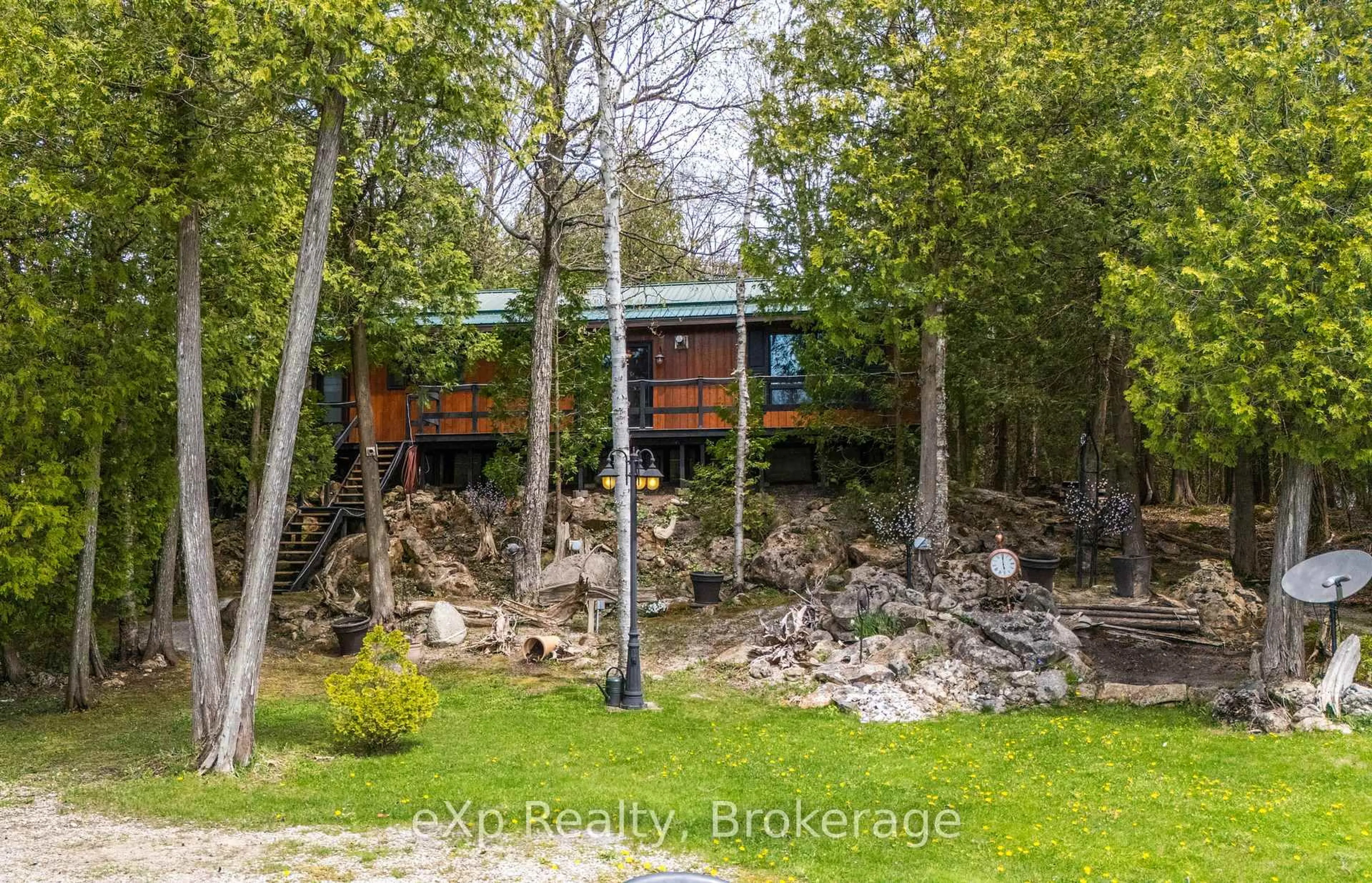A pic from outside/outdoor area/front of a property/back of a property/a pic from drone, water/lake/river/ocean view for 37 Hope Dr, Northern Bruce Peninsula Ontario N0H 1Z0