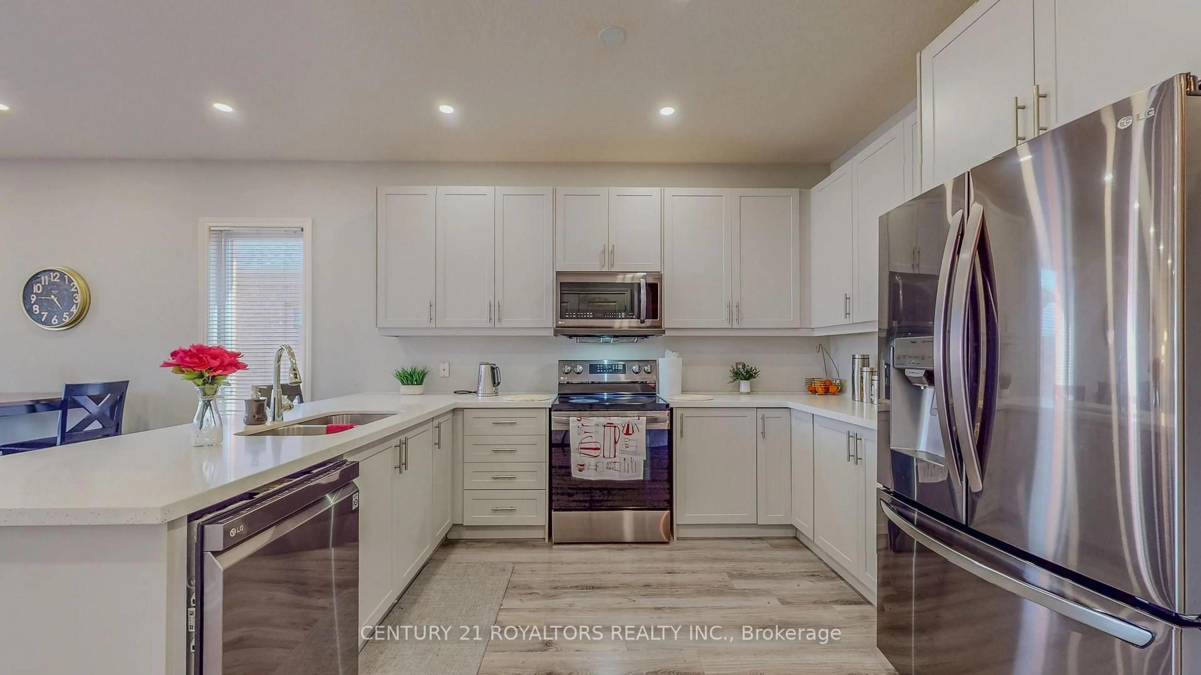 Open concept kitchen, ceramic/tile floor for 45 Harvest Ave, Tillsonburg Ontario N4G 0H9