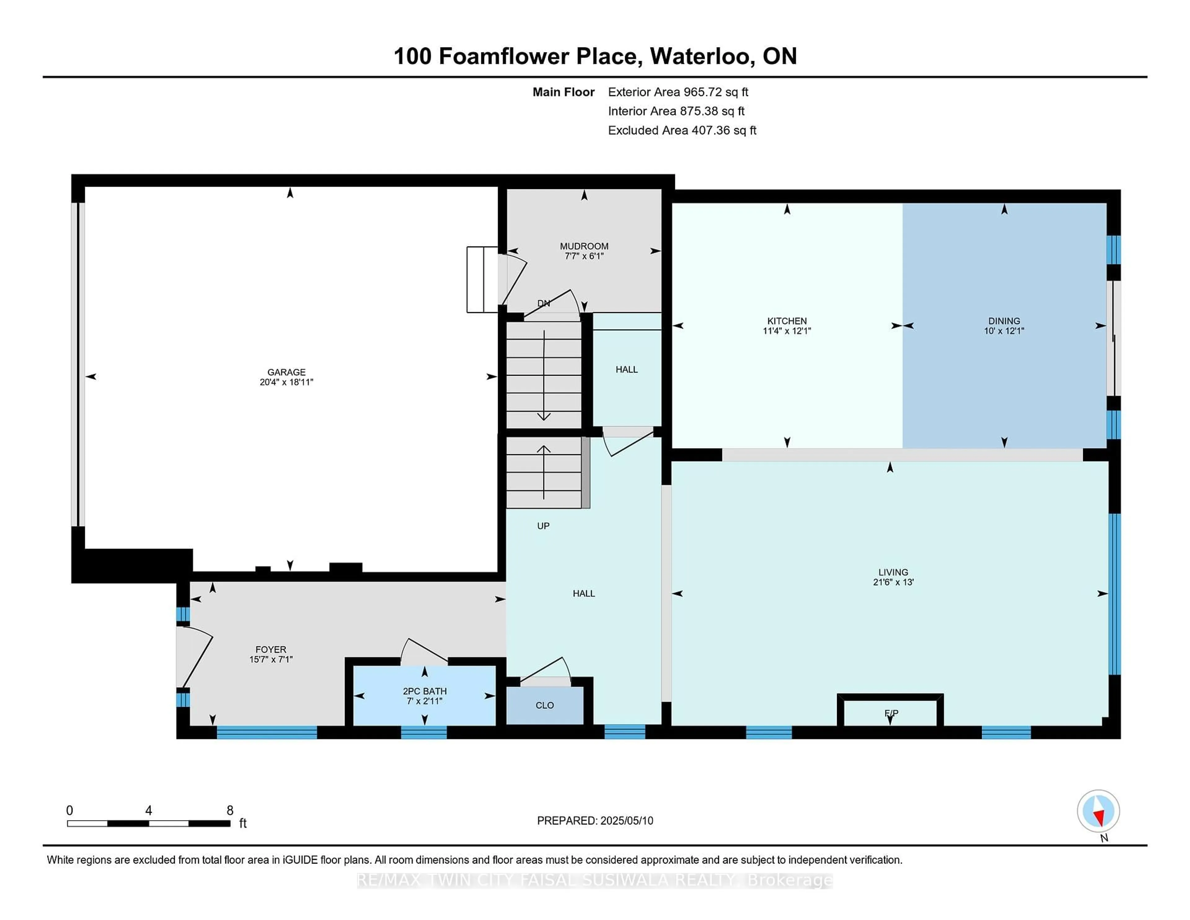 Floor plan for 100 Foamflower Pl, Waterloo Ontario N2V 0G9