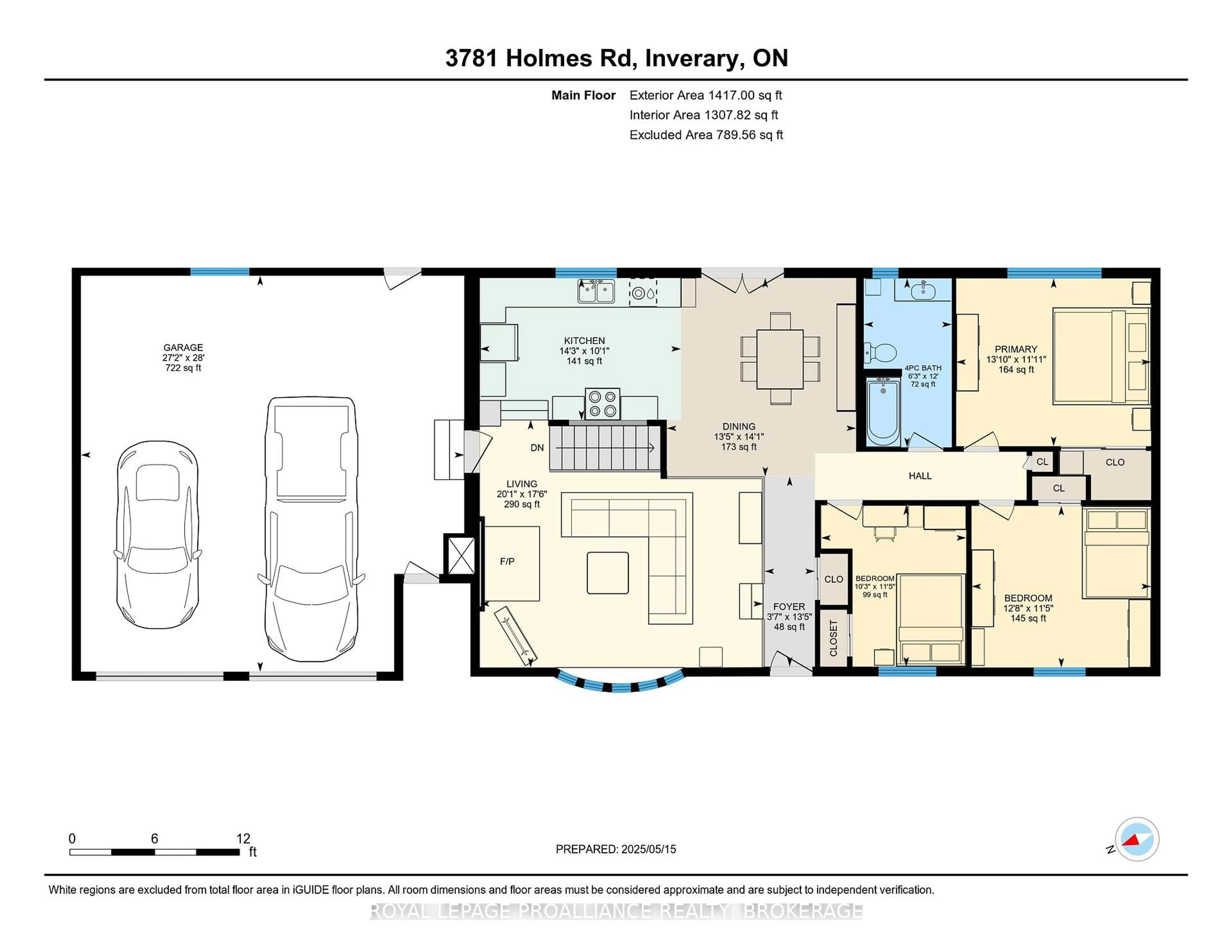 Floor plan for 3781 Holmes Rd, Inverary Ontario K0H 1X0