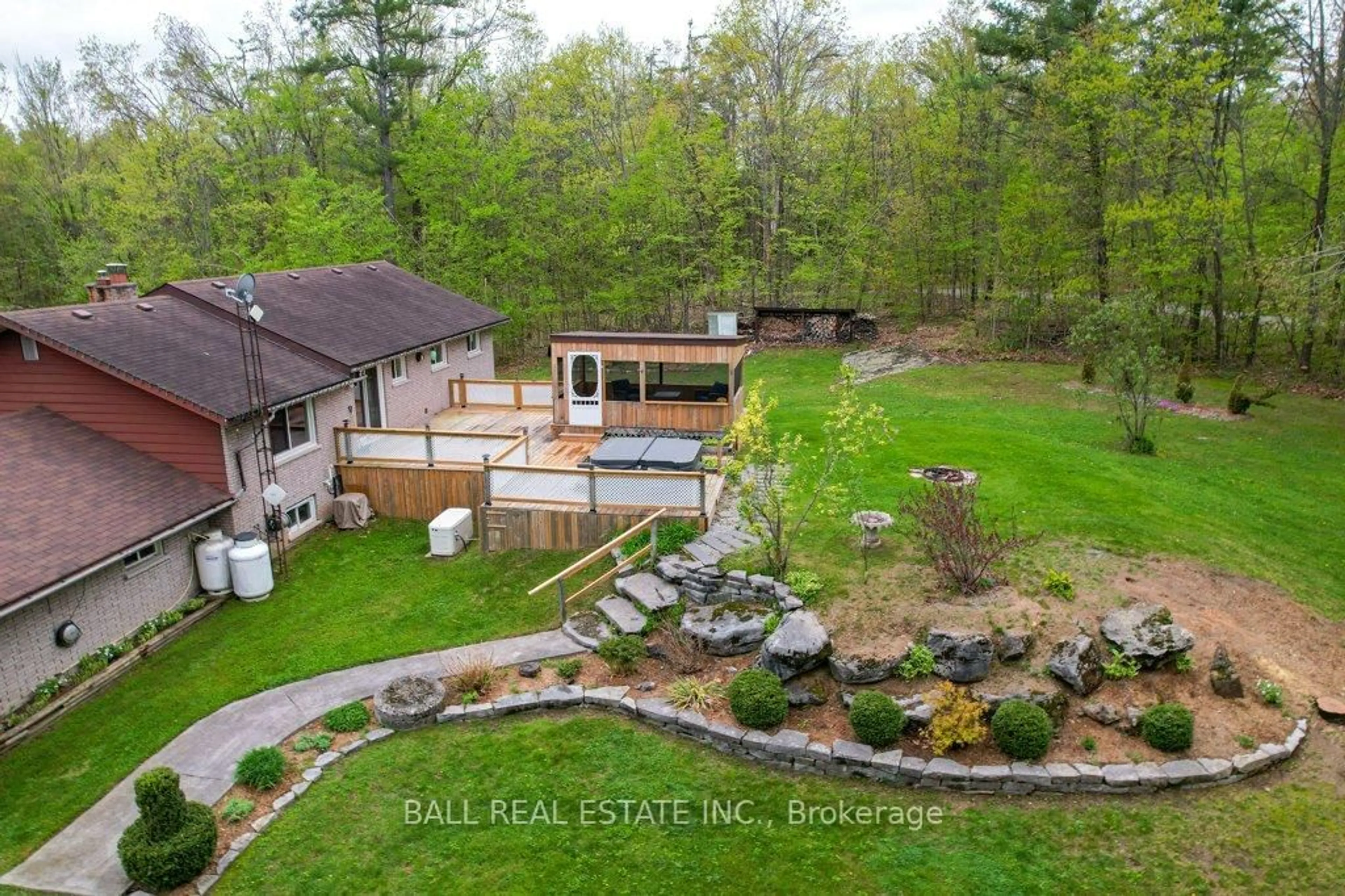 A pic from outside/outdoor area/front of a property/back of a property/a pic from drone, water/lake/river/ocean view for 153 Fire Route 26 N/A, Trent Lakes Ontario K0L 1J0