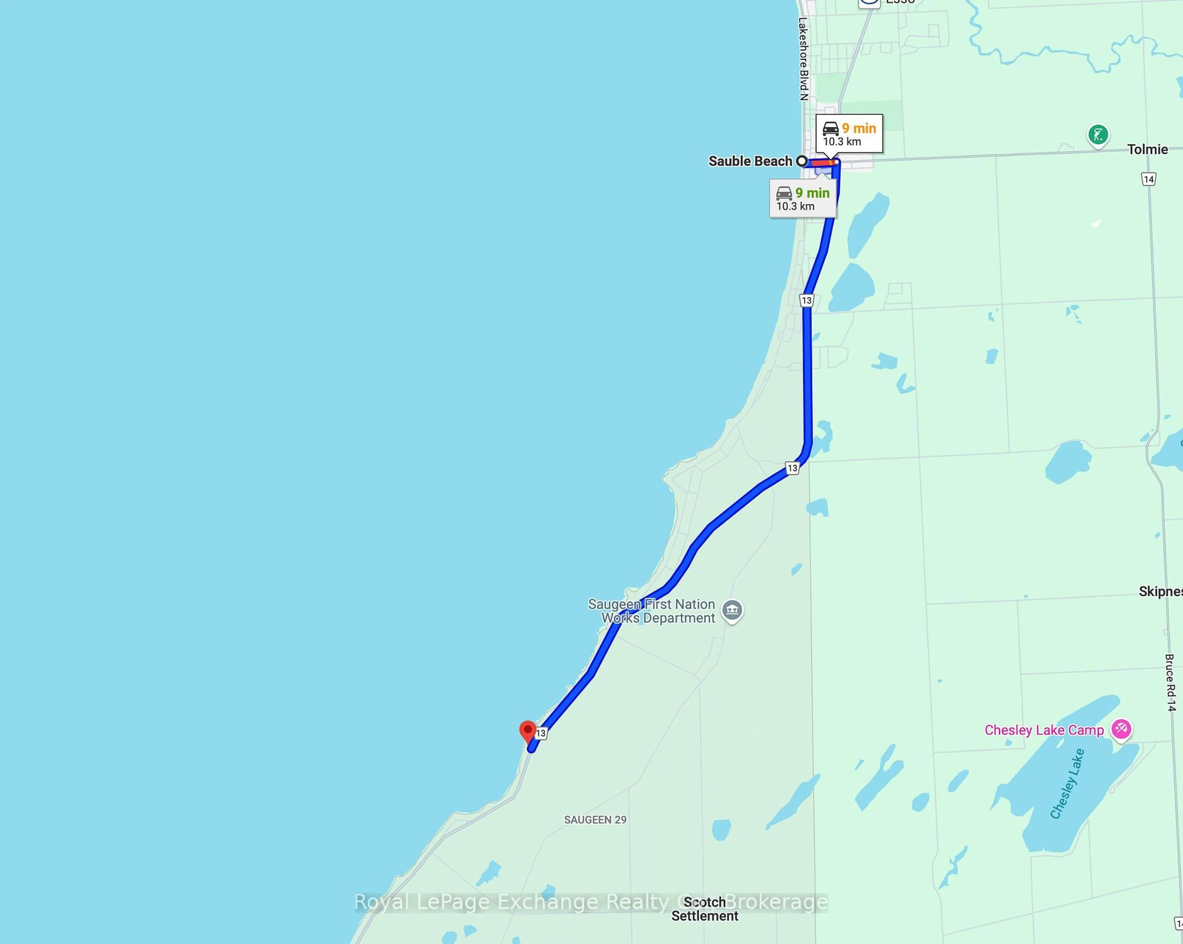 Picture of a map for 735 BRUCE ROAD 13 N/A, First Nations Ontario N0H 2L0