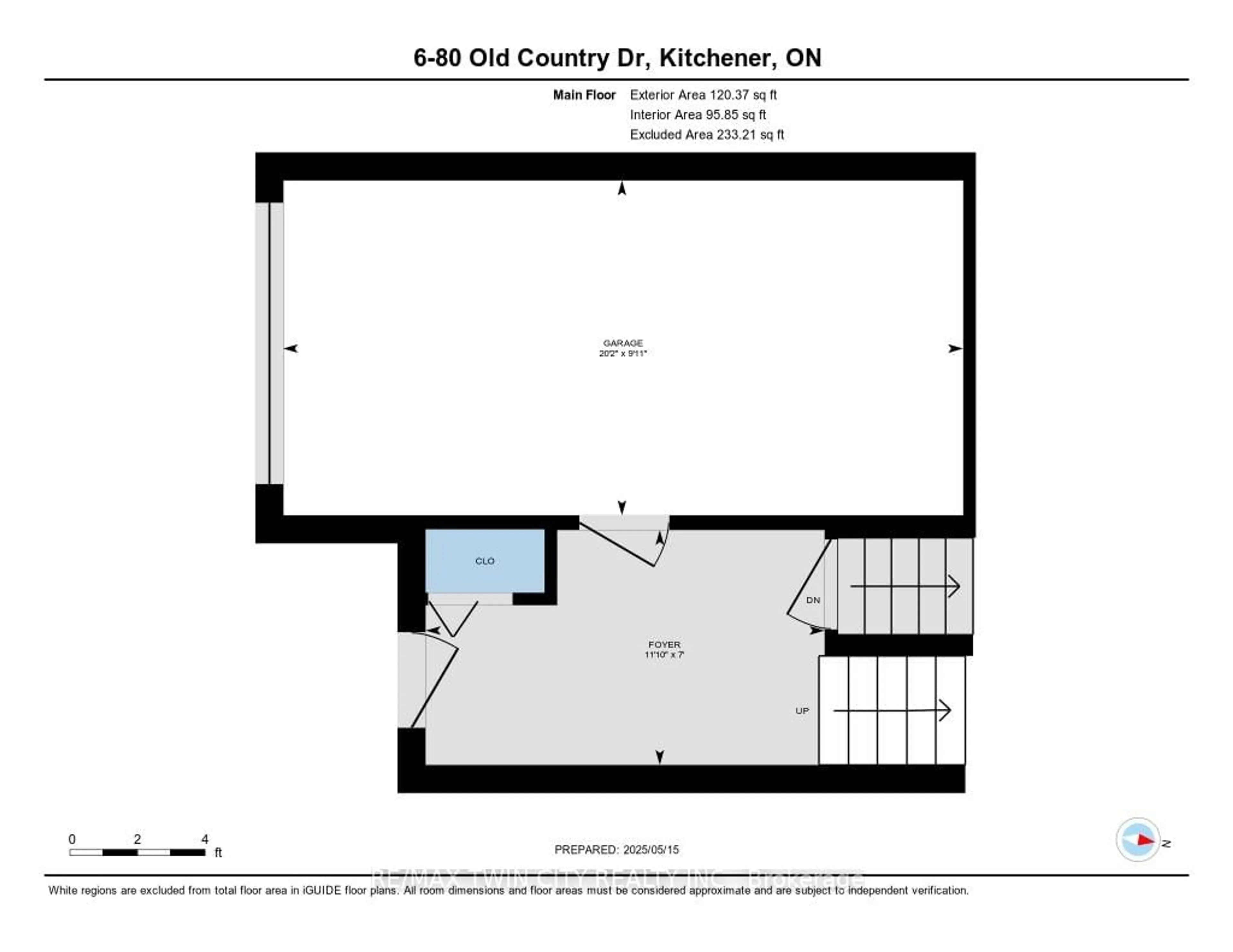 Floor plan for 80 Old Country Dr #6, Kitchener Ontario N2E 2E5