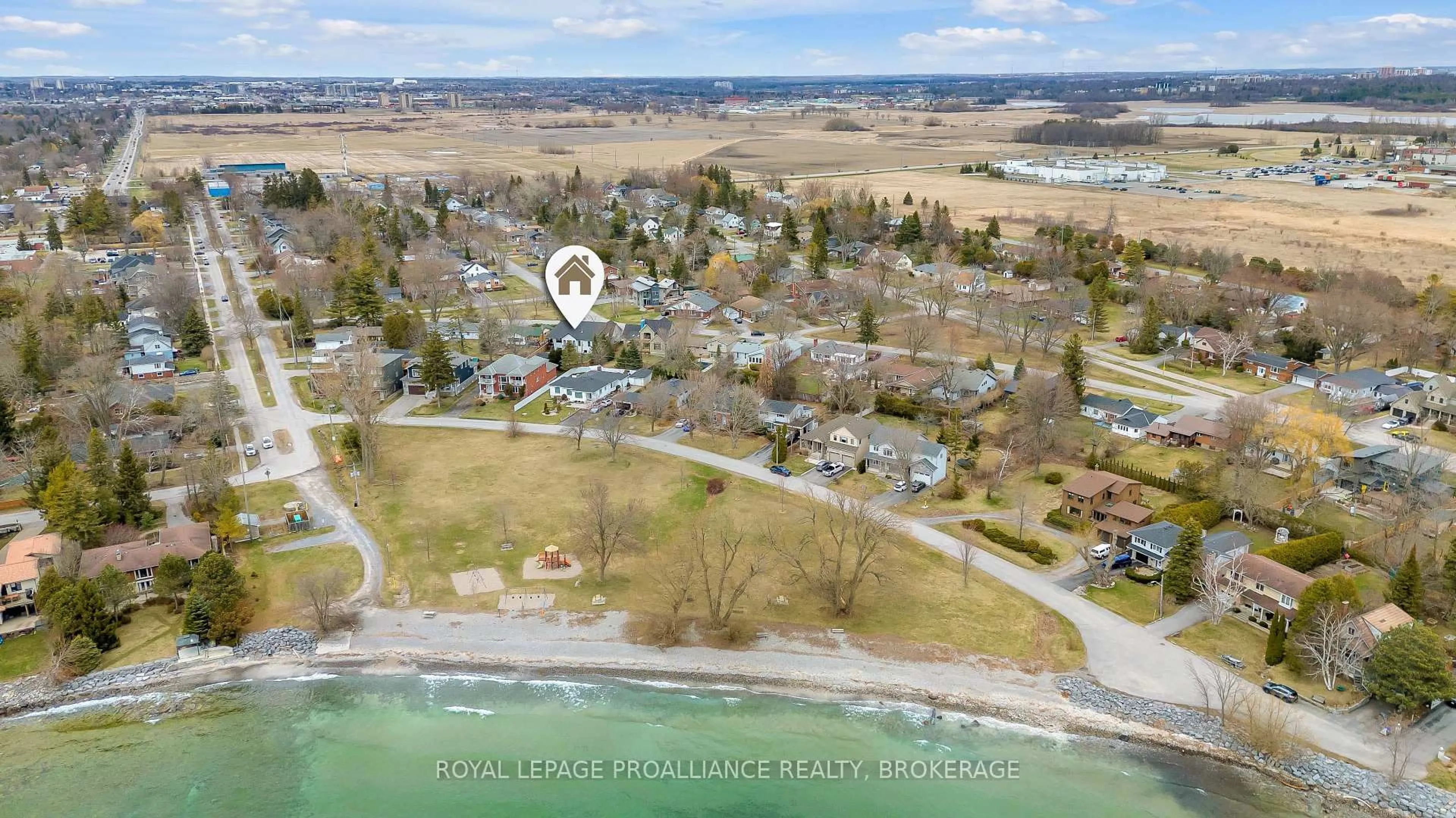 A pic from outside/outdoor area/front of a property/back of a property/a pic from drone, water/lake/river/ocean view for 7 Crescent Dr, Kingston Ontario K7M 4J3