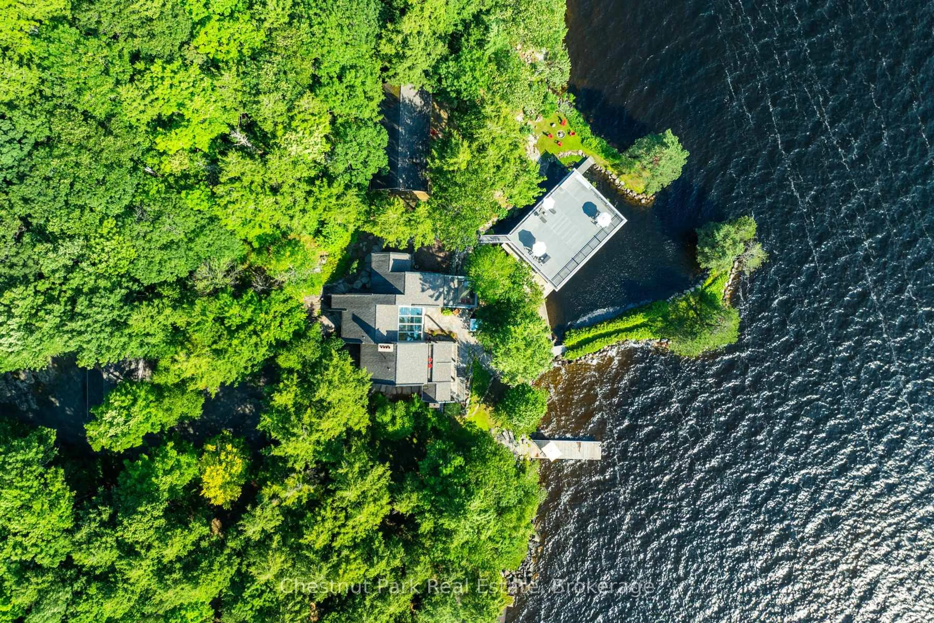 A pic from outside/outdoor area/front of a property/back of a property/a pic from drone, water/lake/river/ocean view for 2045 Muskoka Rd 118 Rd #10, Muskoka Lakes Ontario P1L 1W8