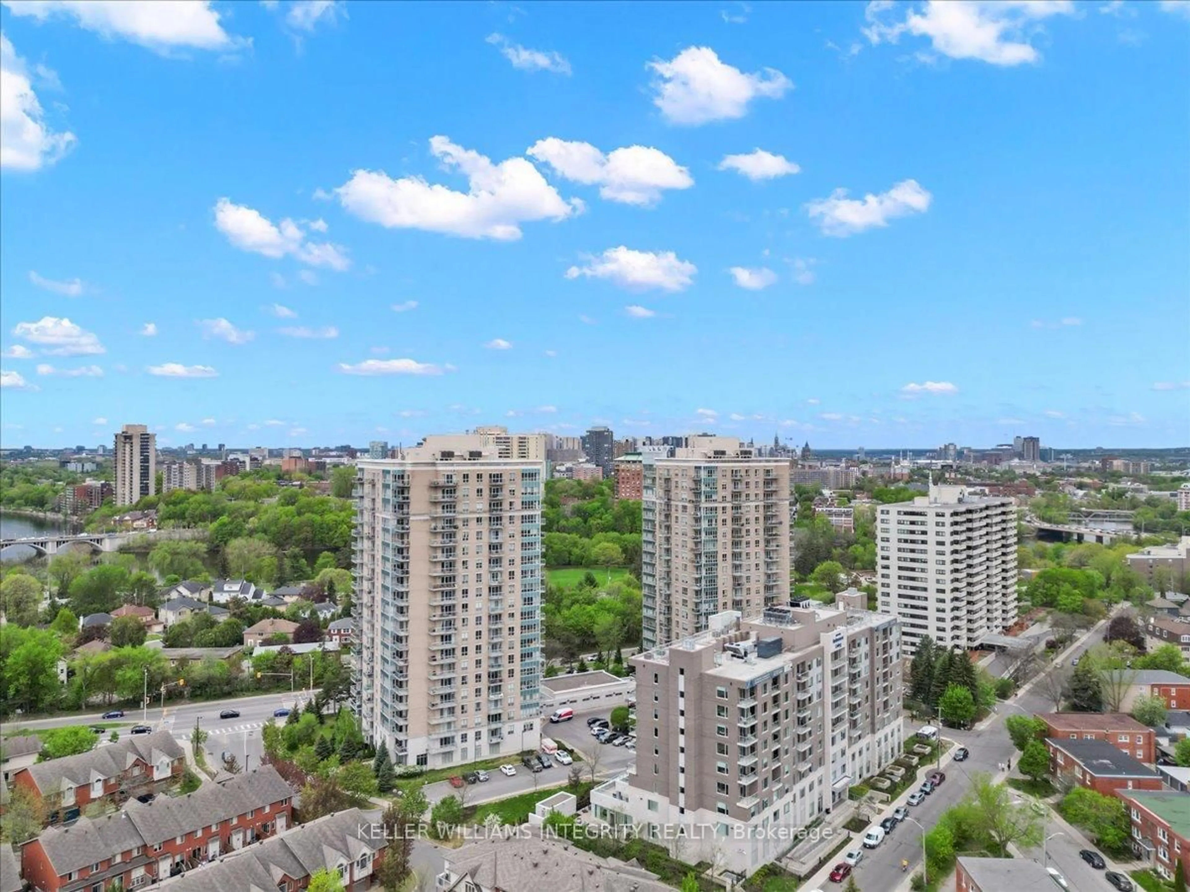 A pic from outside/outdoor area/front of a property/back of a property/a pic from drone, city buildings view from balcony for 70 Landry St #1604, Ottawa Ontario K1L 0A8