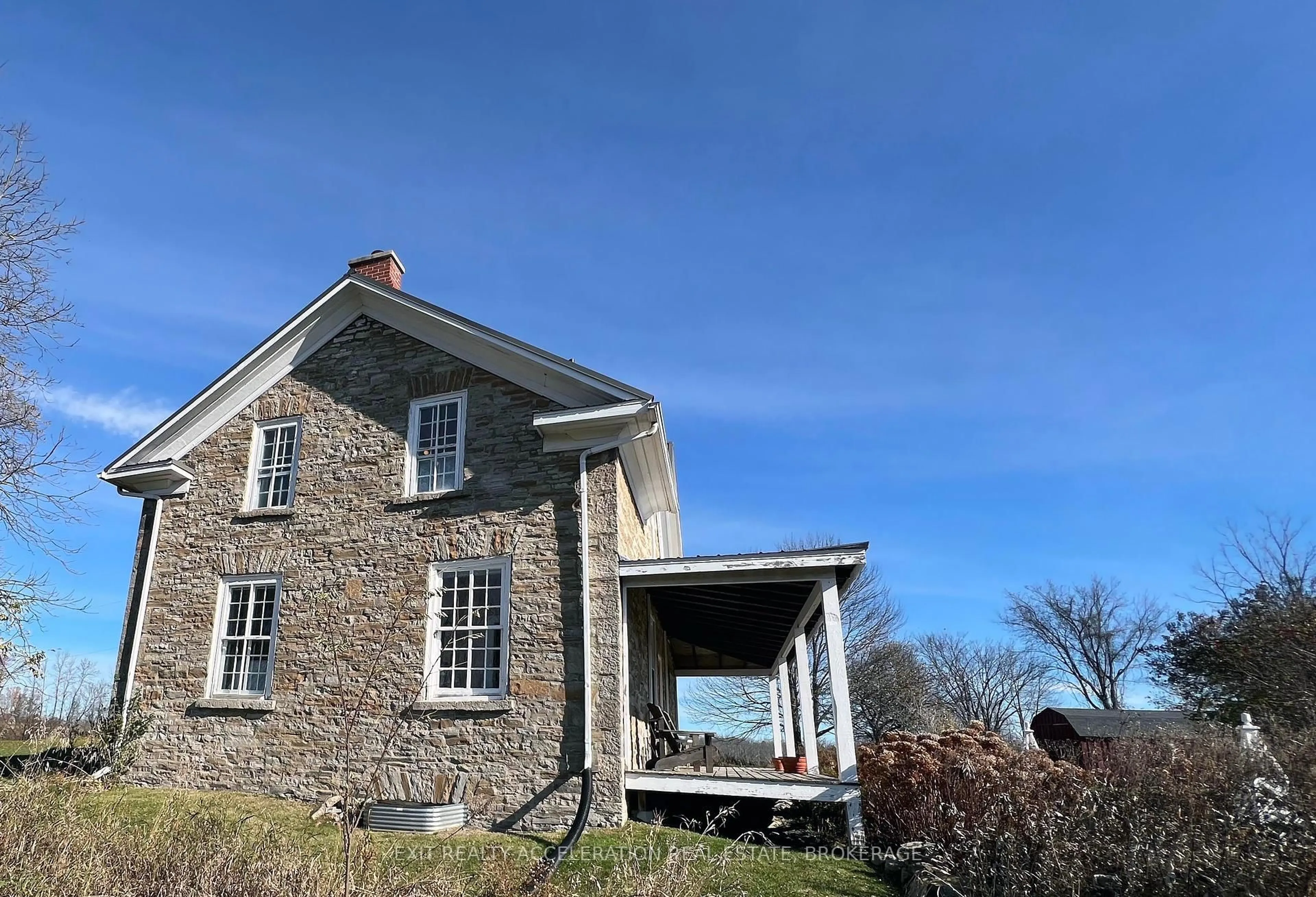 A pic from outside/outdoor area/front of a property/back of a property/a pic from drone, building for 69 12th Concession Rd, Frontenac Ontario K0G 0A5