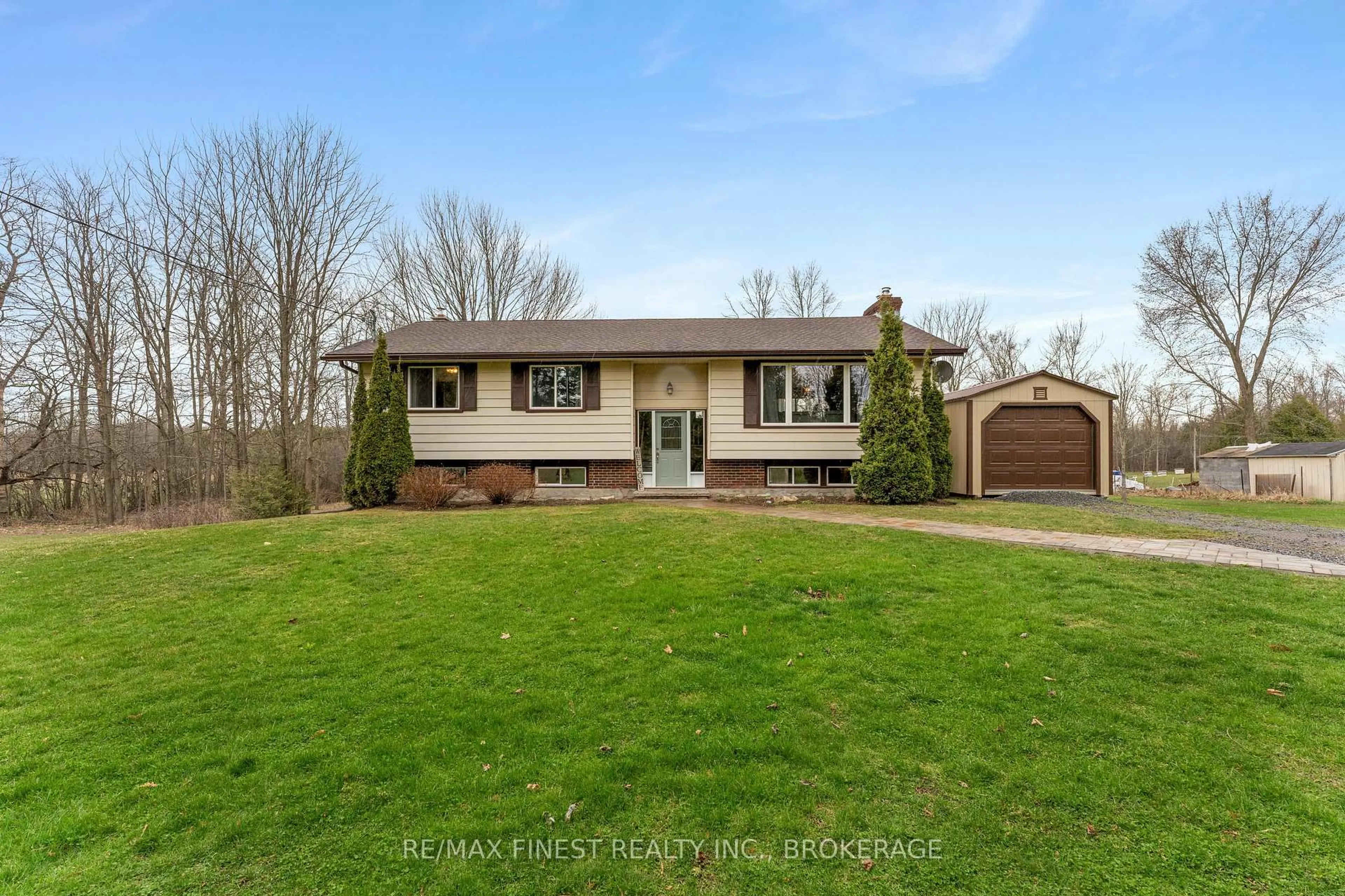 A pic from outside/outdoor area/front of a property/back of a property/a pic from drone, street for 1804 Centreville Rd, Stone Mills Ontario K0K 1N0