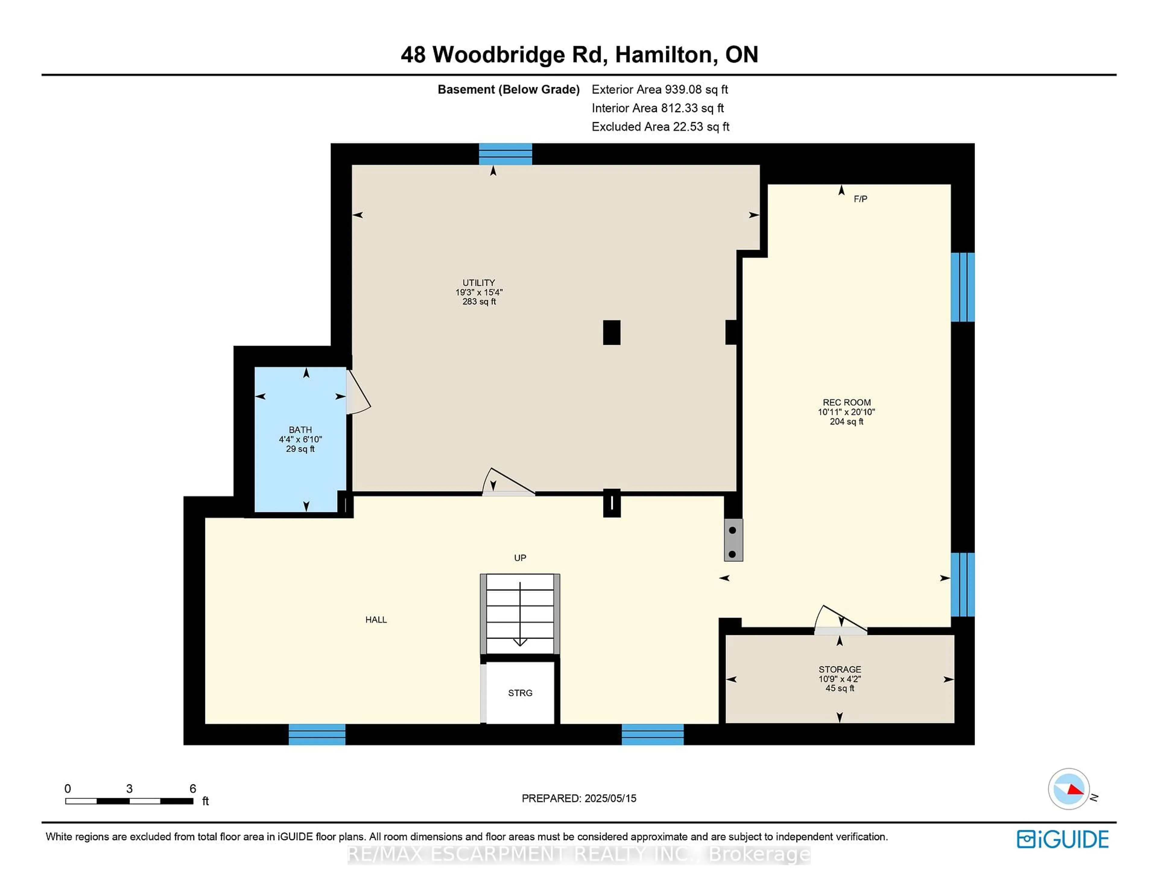 Floor plan for 48 Woodbridge Rd, Hamilton Ontario L8K 3C9