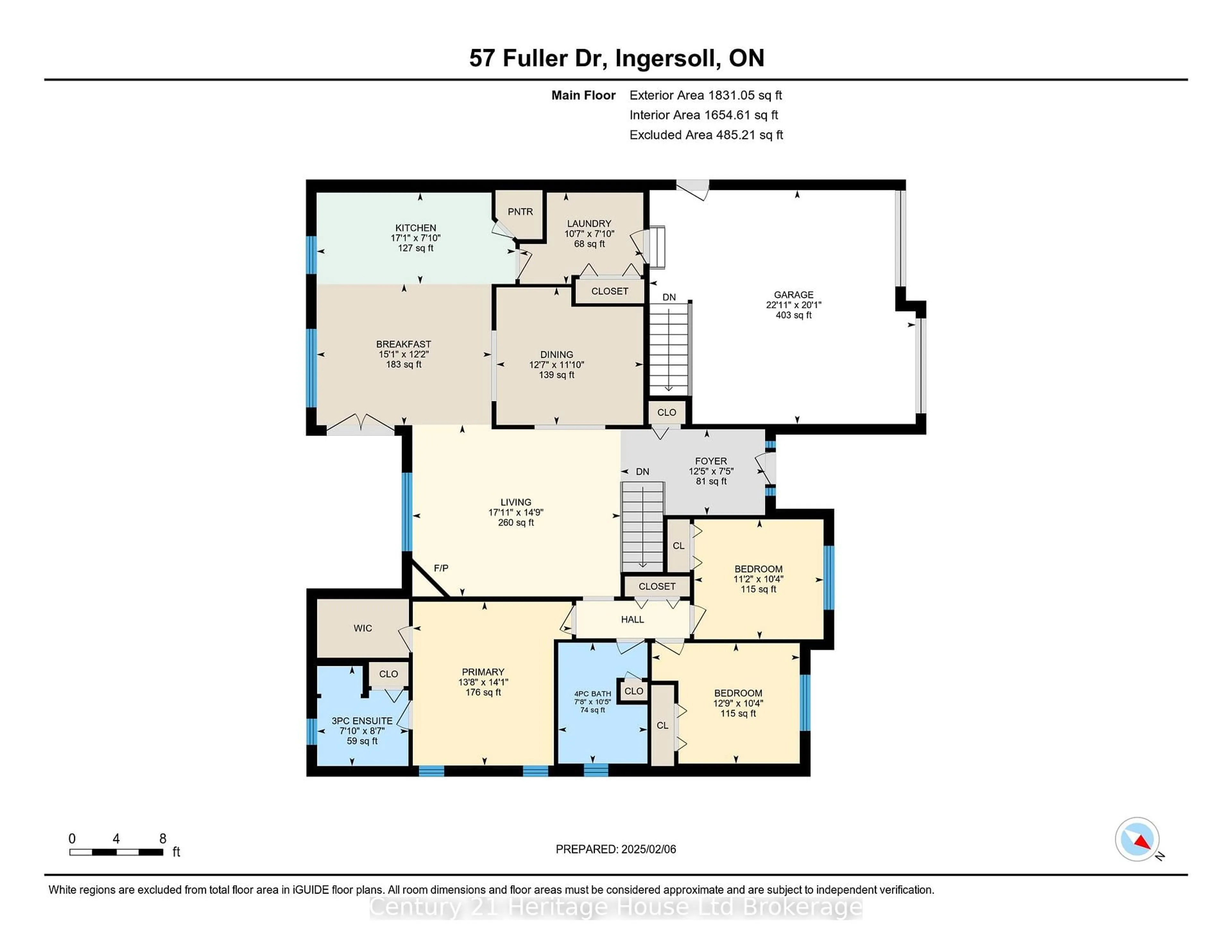 Floor plan for 57 Fuller Dr, Ingersoll Ontario N5C 4H4