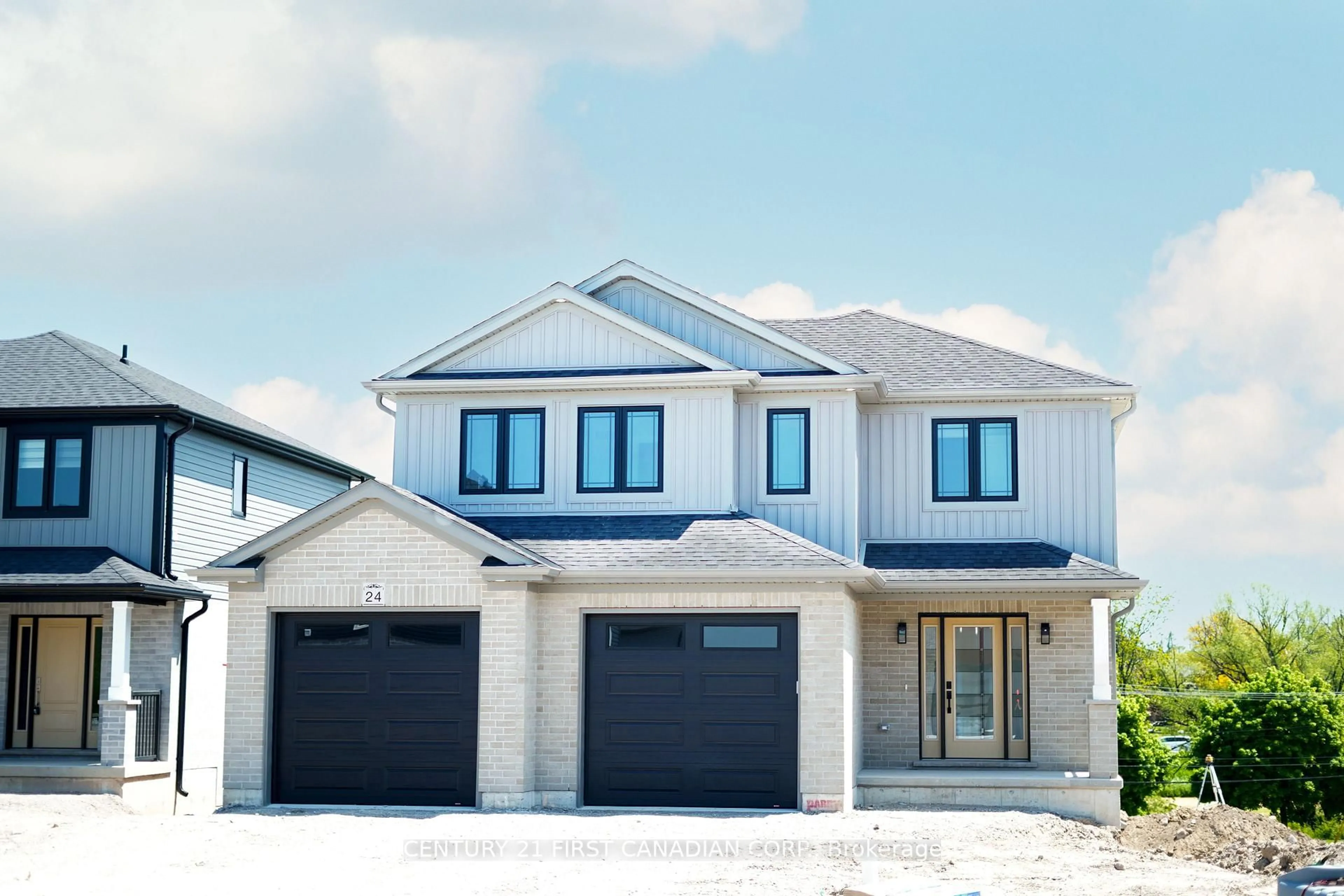 Home with brick exterior material, street for 7 Doerr Crt, North Middlesex Ontario N0M 1A0