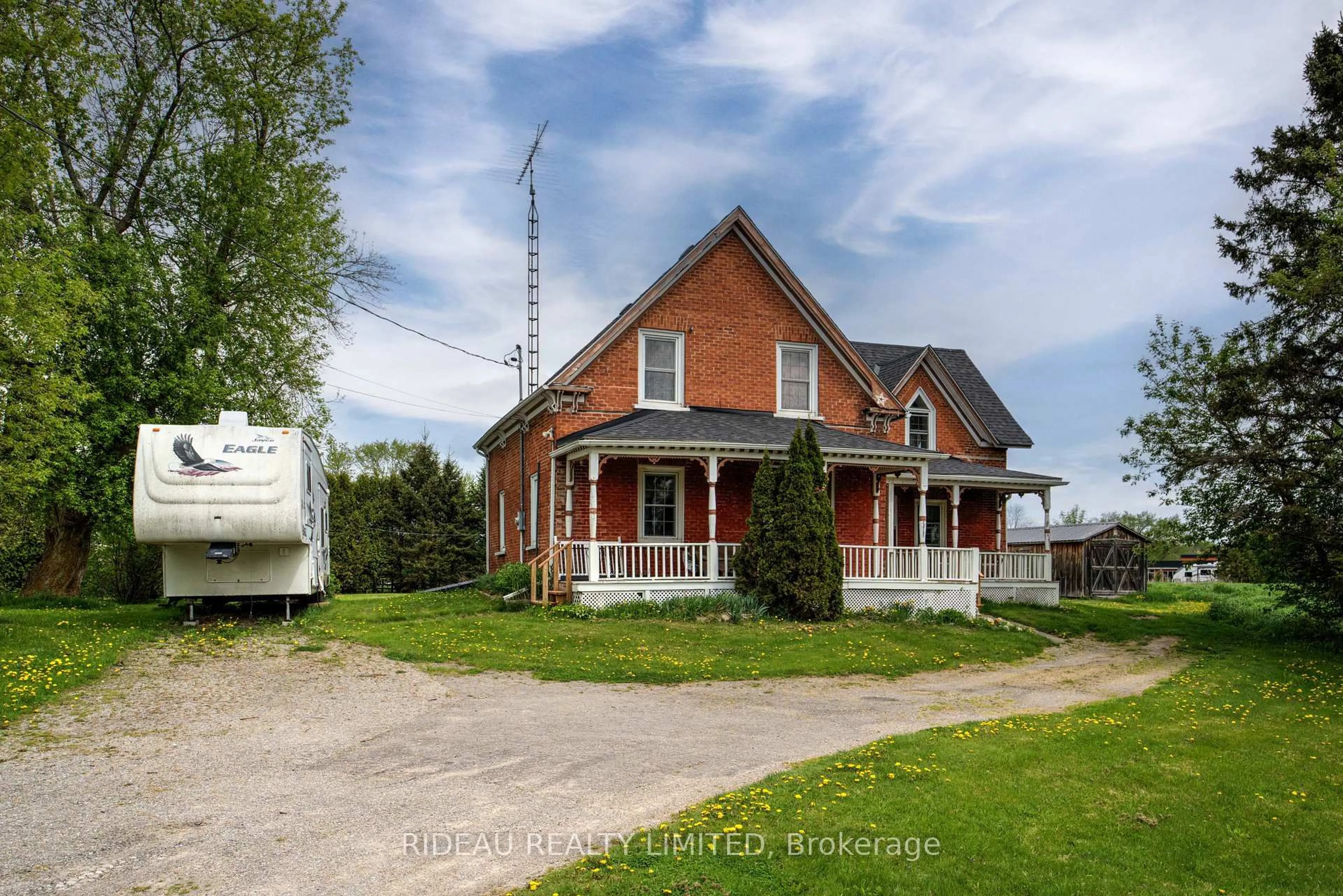 A pic from outside/outdoor area/front of a property/back of a property/a pic from drone, street for 7652 County Road 42 Rd, Rideau Lakes Ontario K0G 1E0