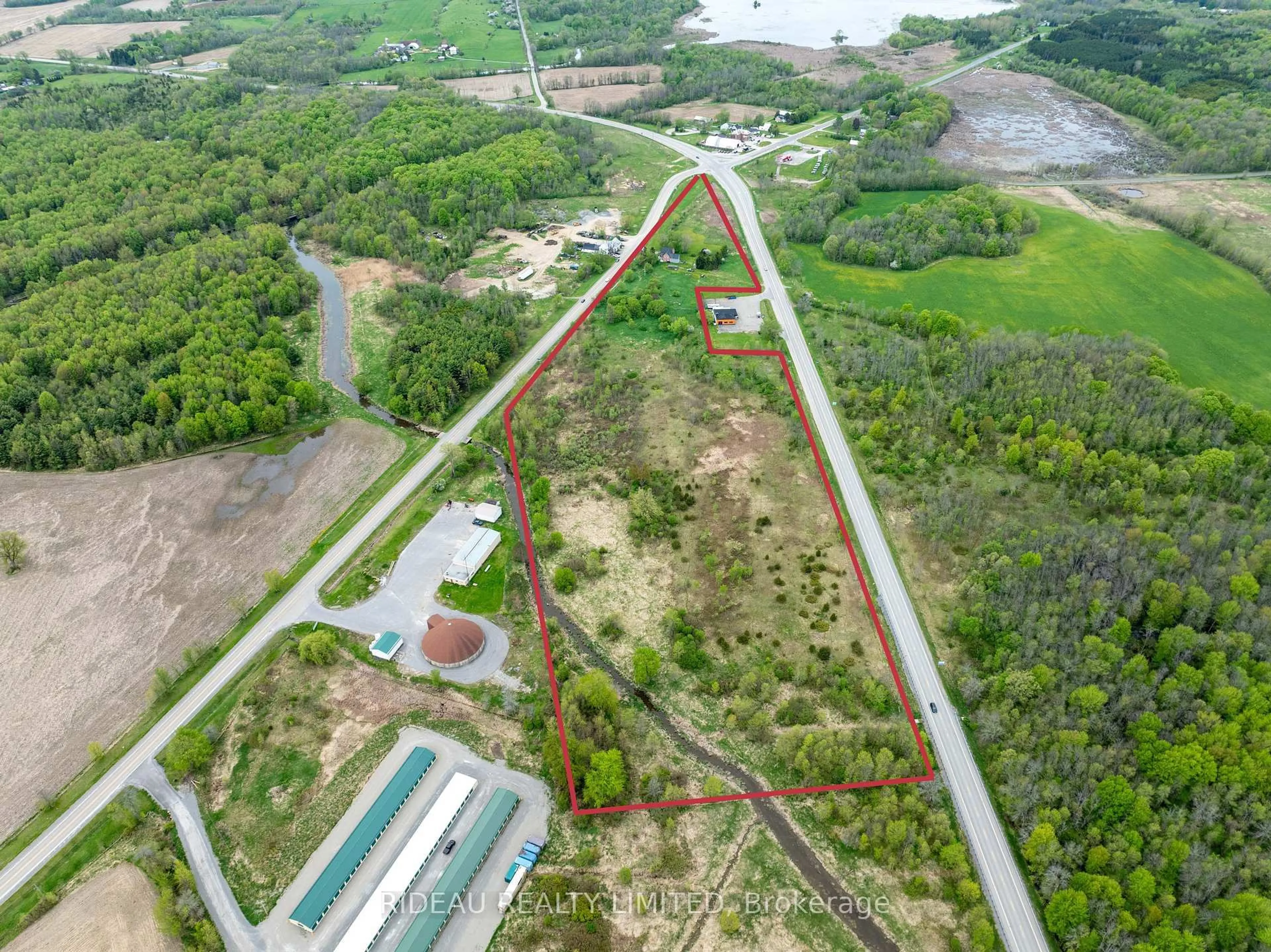A pic from outside/outdoor area/front of a property/back of a property/a pic from drone, unknown for 7652 County Road 42 Rd, Rideau Lakes Ontario K0G 1E0