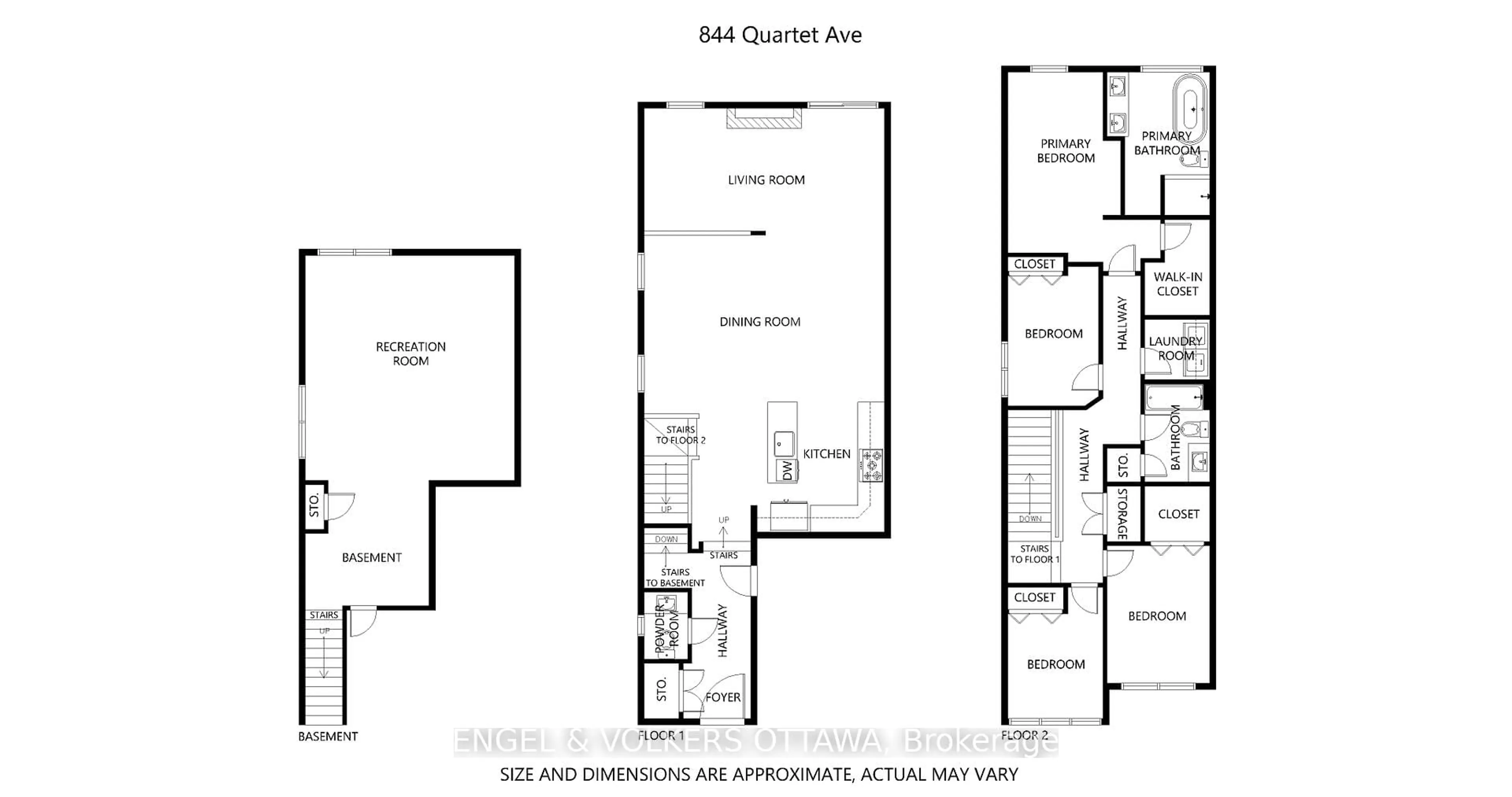 Floor plan for 844 Quartet Ave, Ottawa Ontario K1X 0C7