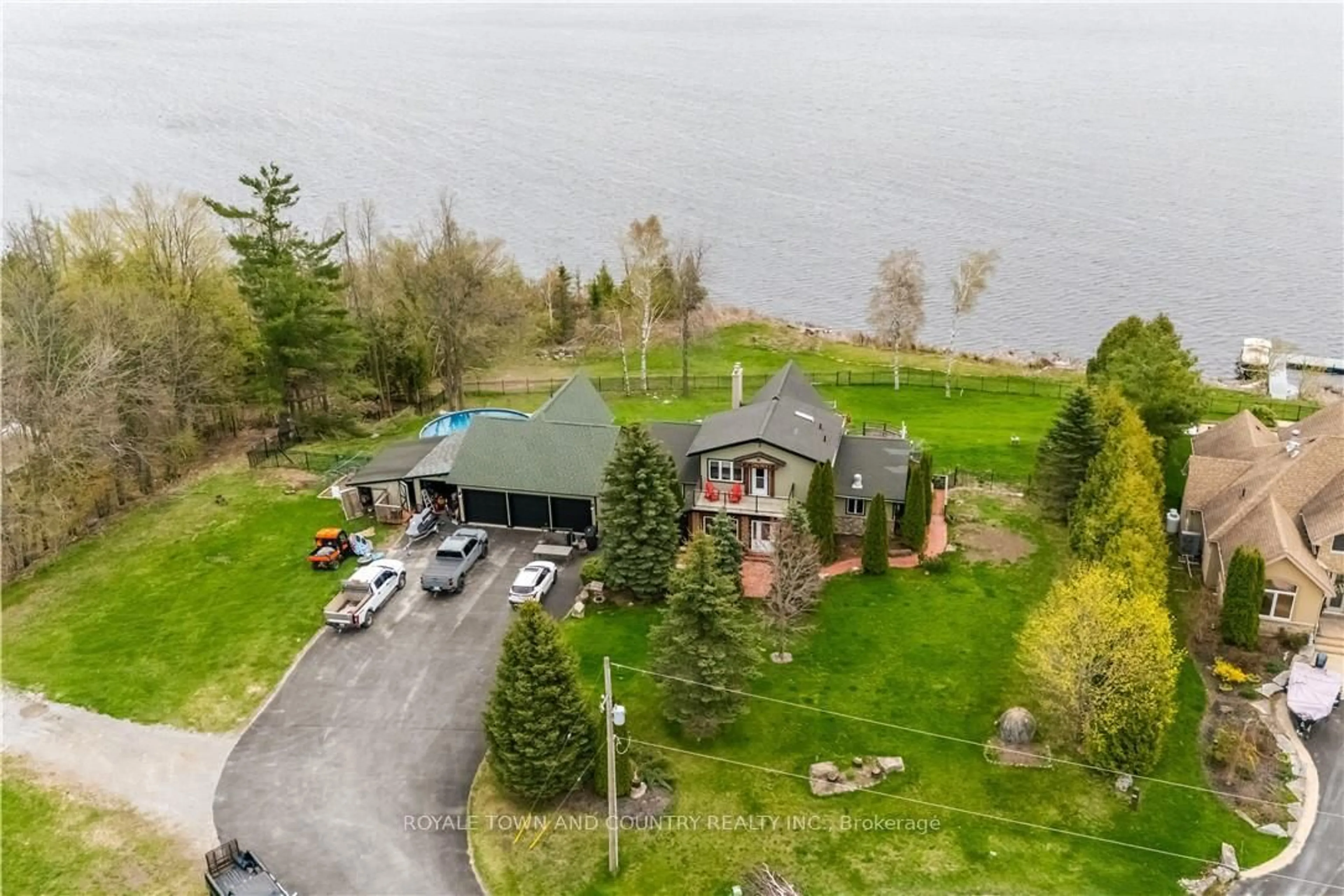 A pic from outside/outdoor area/front of a property/back of a property/a pic from drone, water/lake/river/ocean view for 151 Peller Crt, Kawartha Lakes Ontario K0M 1A0