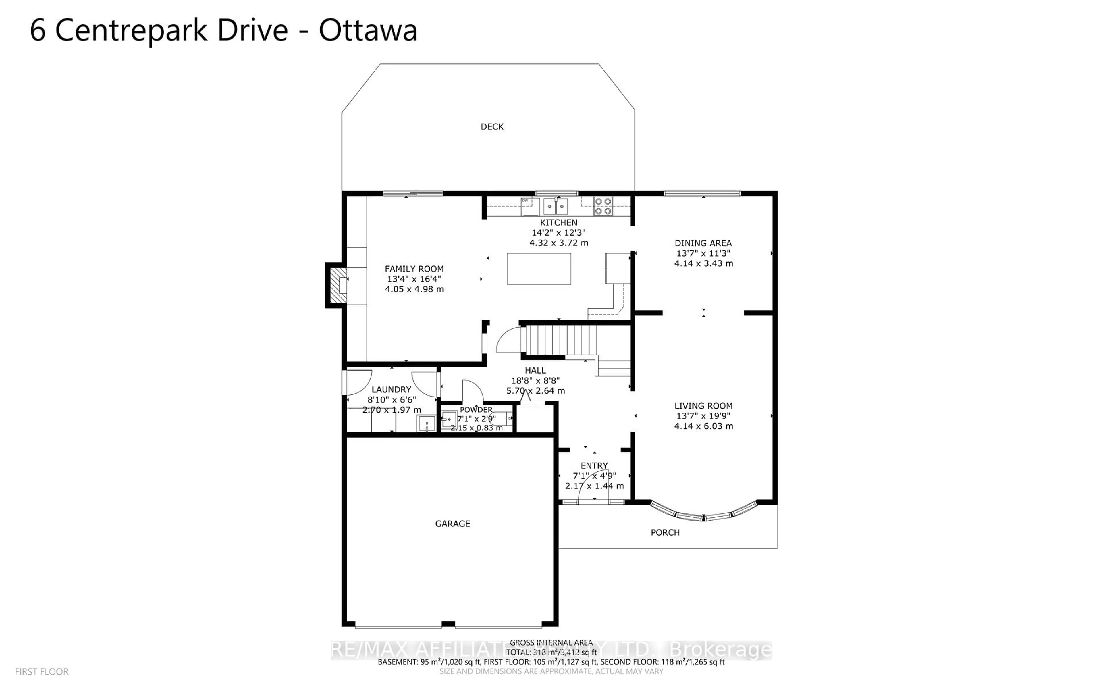 Floor plan for 6 Centrepark Dr, Gloucester Ontario K1B 3C1