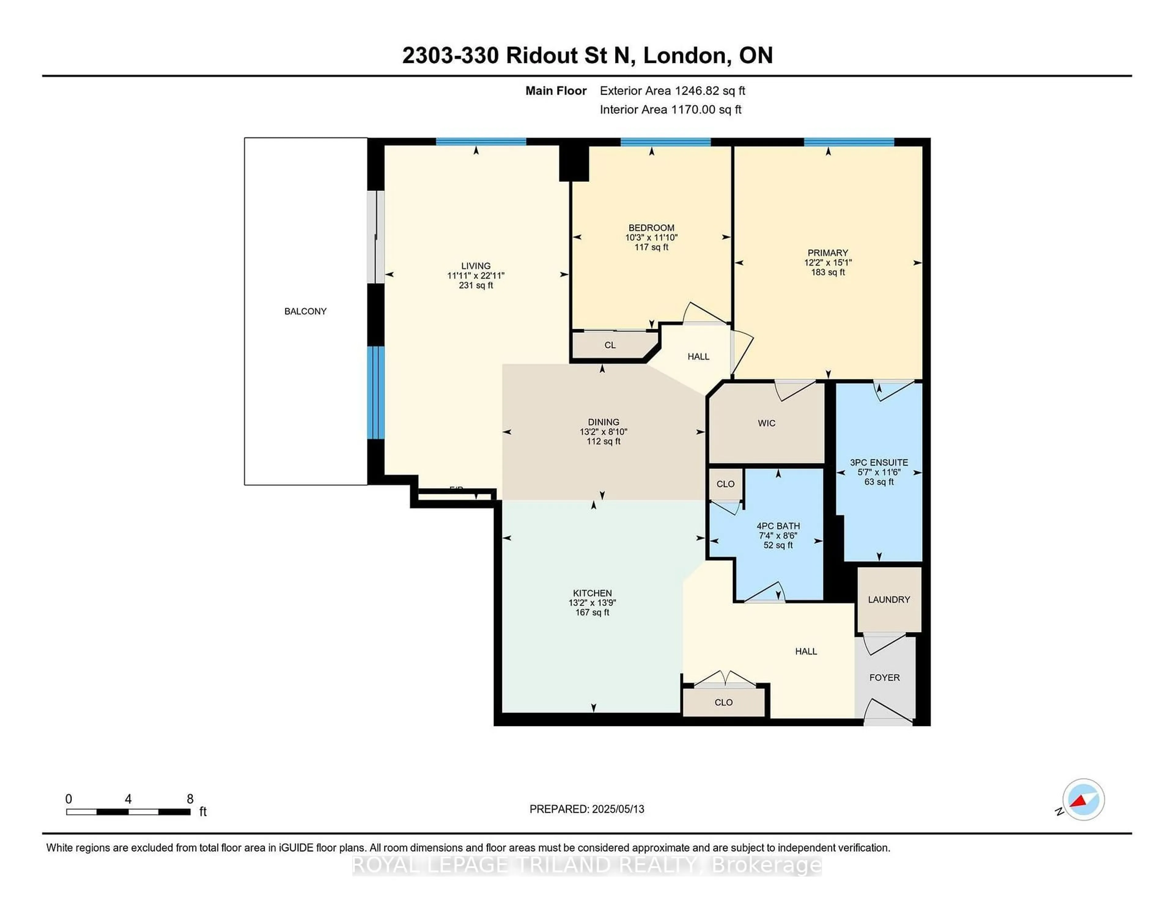 Floor plan for 330 RIDOUT St #2303, London East Ontario N6C 3Z3