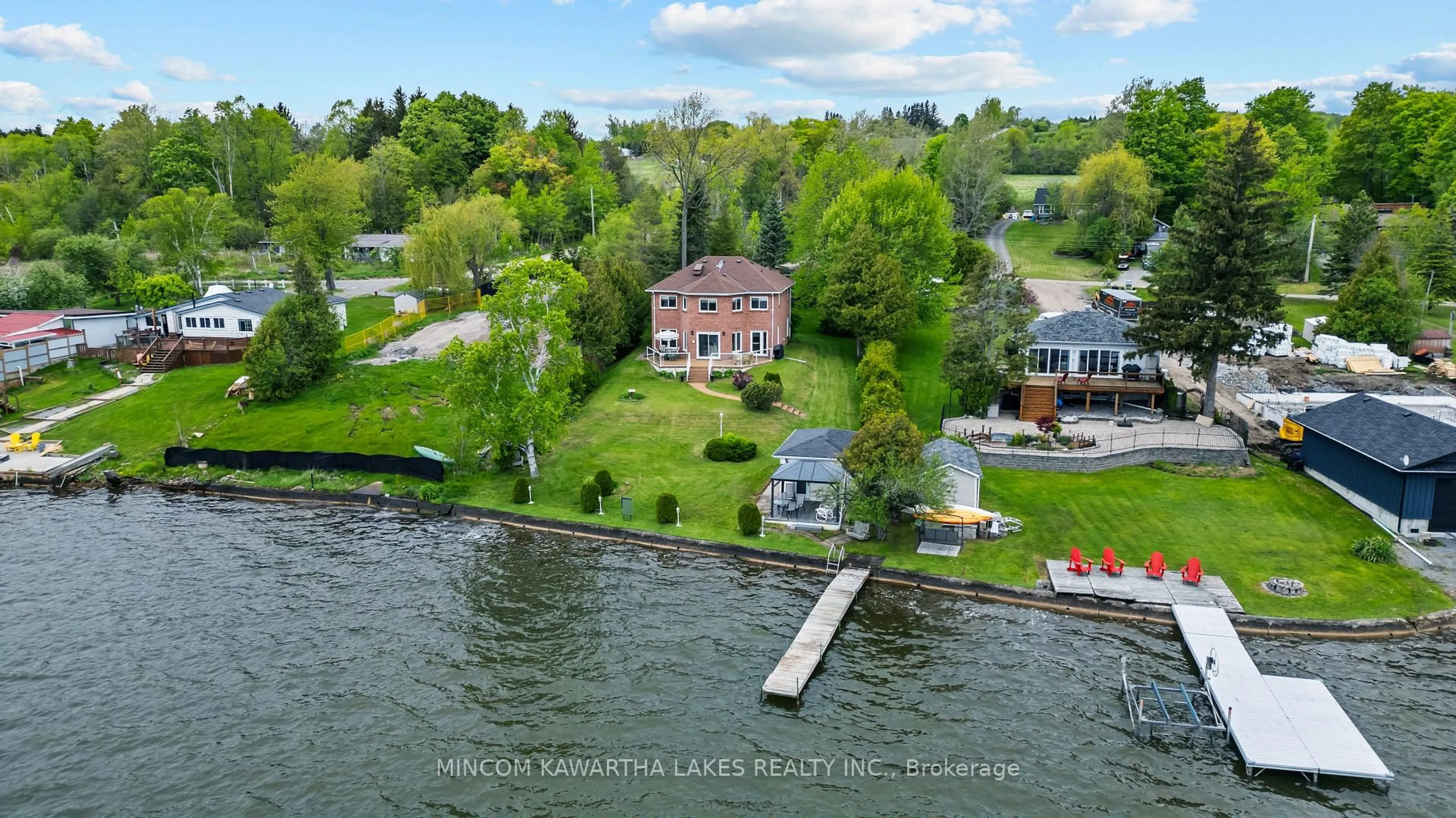 A pic from outside/outdoor area/front of a property/back of a property/a pic from drone, water/lake/river/ocean view for 631 North Shore Dr, Otonabee-South Monaghan Ontario K0L 1B0