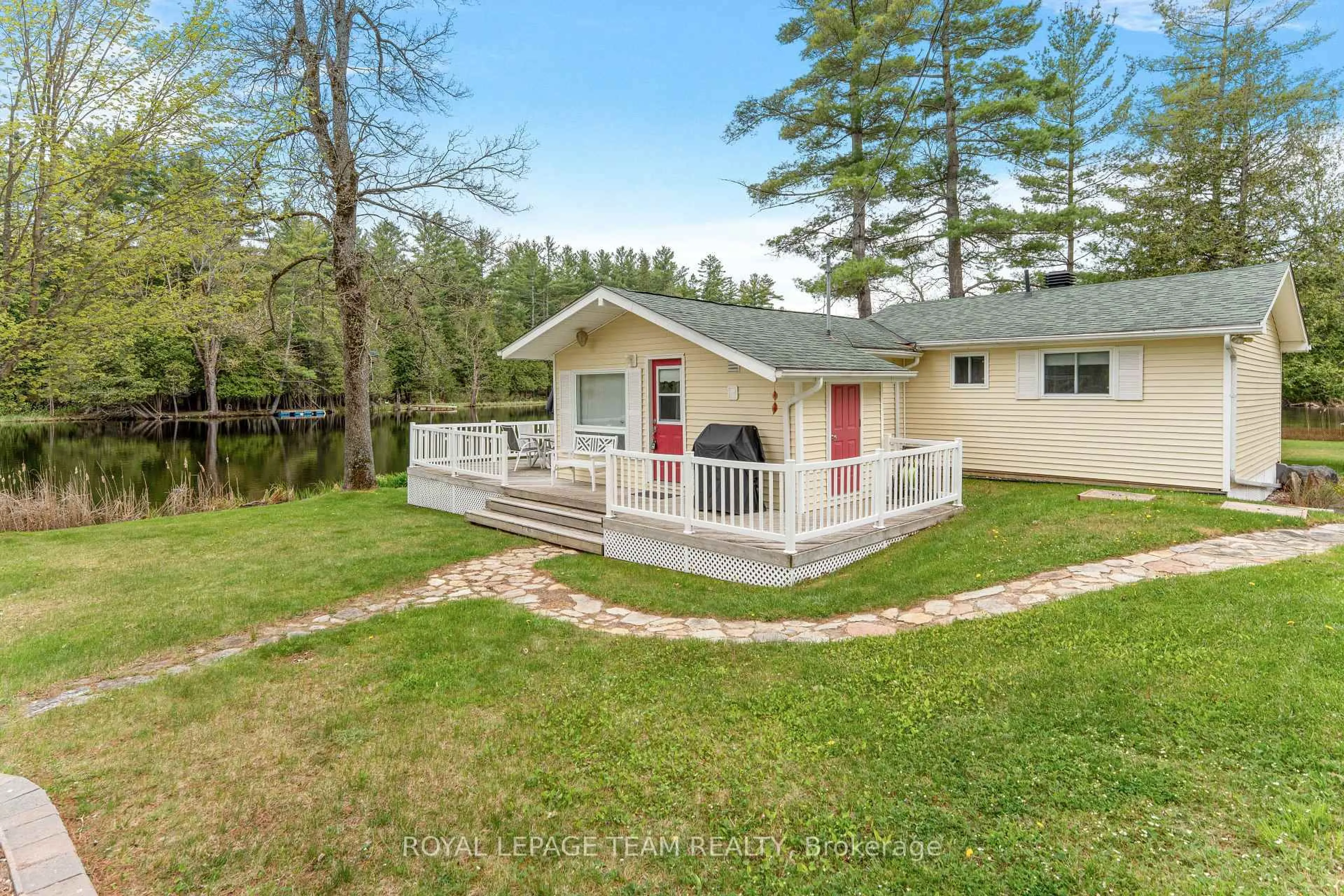 A pic from outside/outdoor area/front of a property/back of a property/a pic from drone, water/lake/river/ocean view for 3957 Elphin-Maberly Rd, Mississippi Station Ontario K0H 2C0