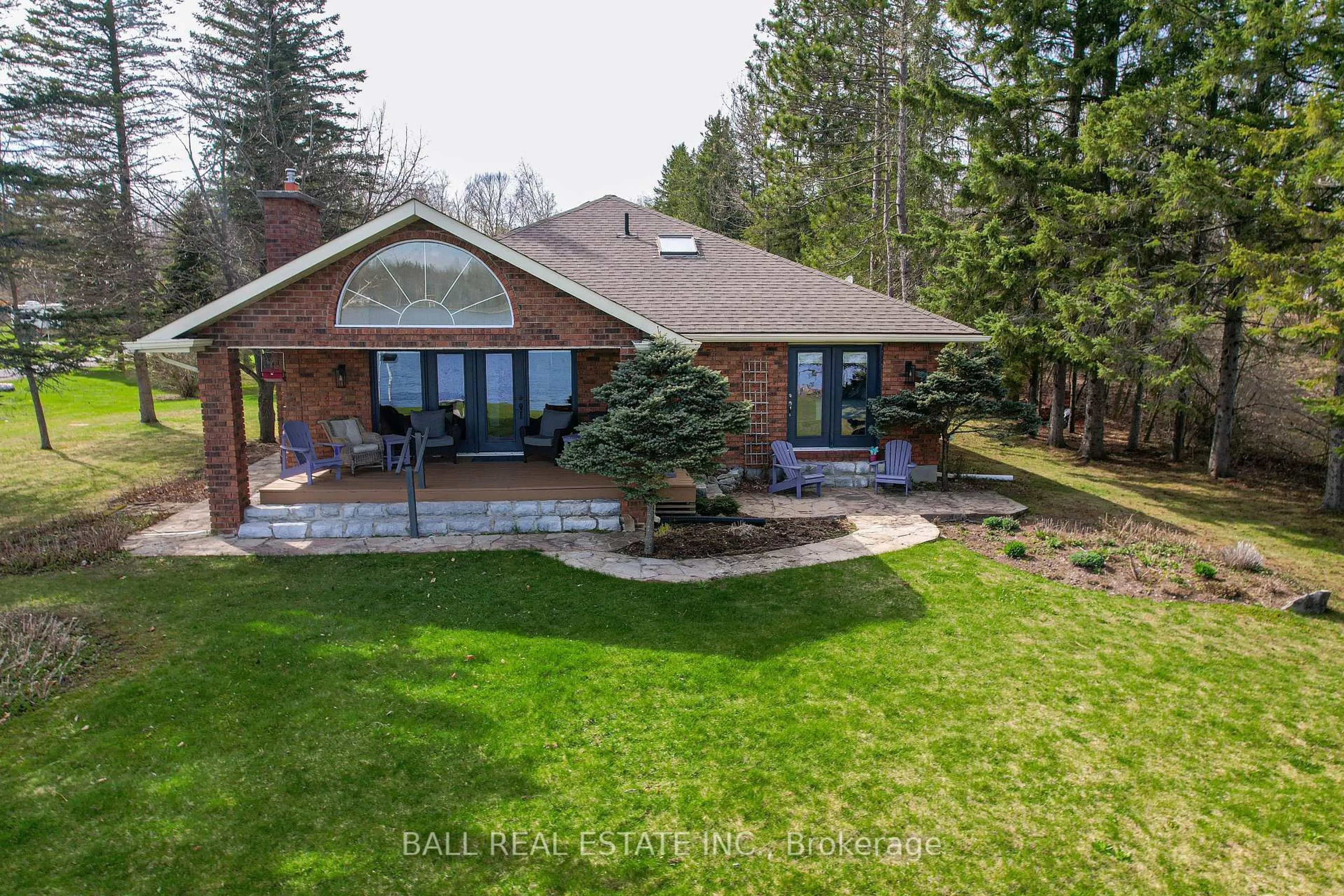 A pic from outside/outdoor area/front of a property/back of a property/a pic from drone, water/lake/river/ocean view for 13 Fire Route 123 N/A, Trent Lakes Ontario K0M 1A0