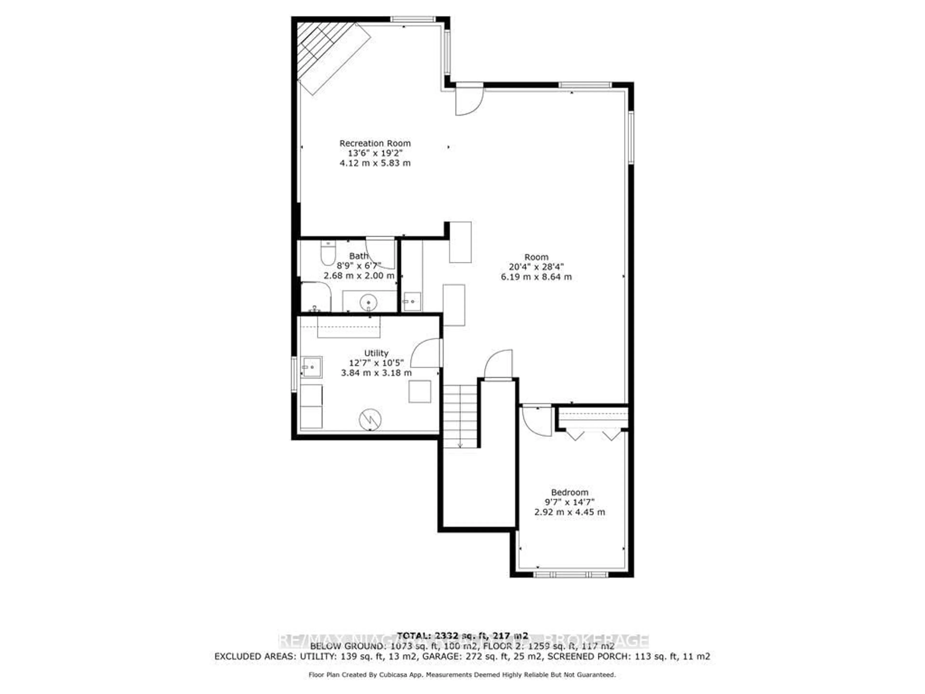 Floor plan for 20 Peel St, St. Catharines Ontario L2N 7N8