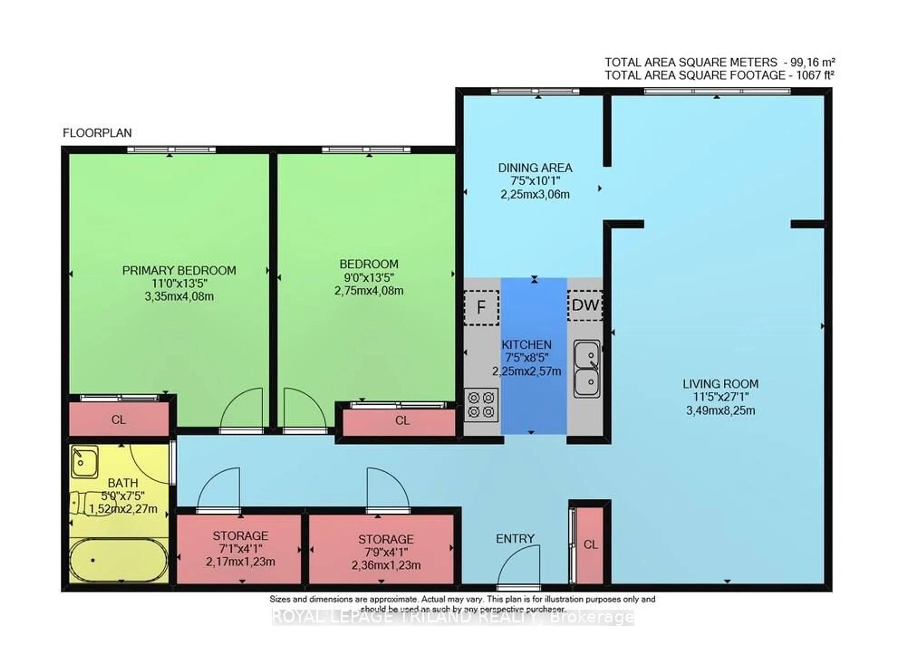 Floor plan for 600 Grenfell Dr #208, London North Ontario N5X 2R8