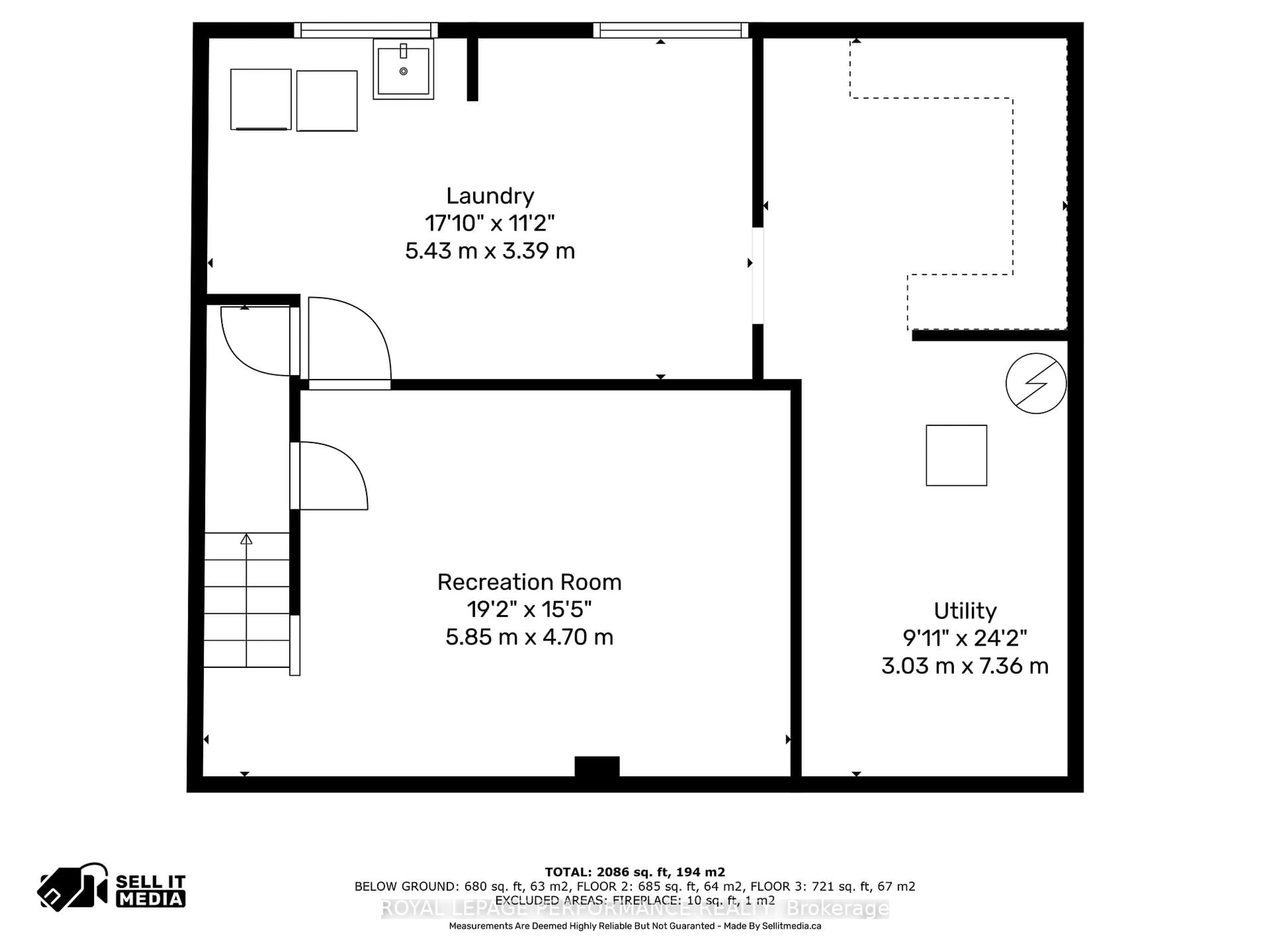 Floor plan for 1407 Duford Dr, Orleans Ontario K1E 1E4