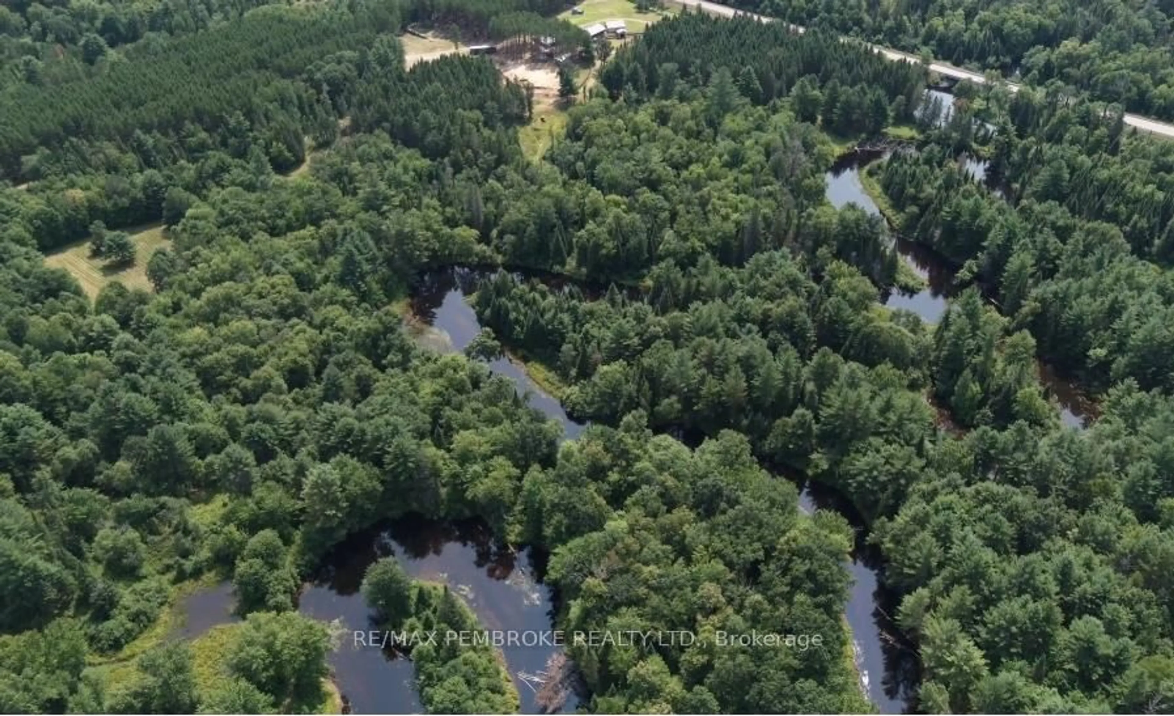 A pic from outside/outdoor area/front of a property/back of a property/a pic from drone, forest/trees view for 4293 ROUND LAKE Rd, Killaloe Ontario K0J 2A0