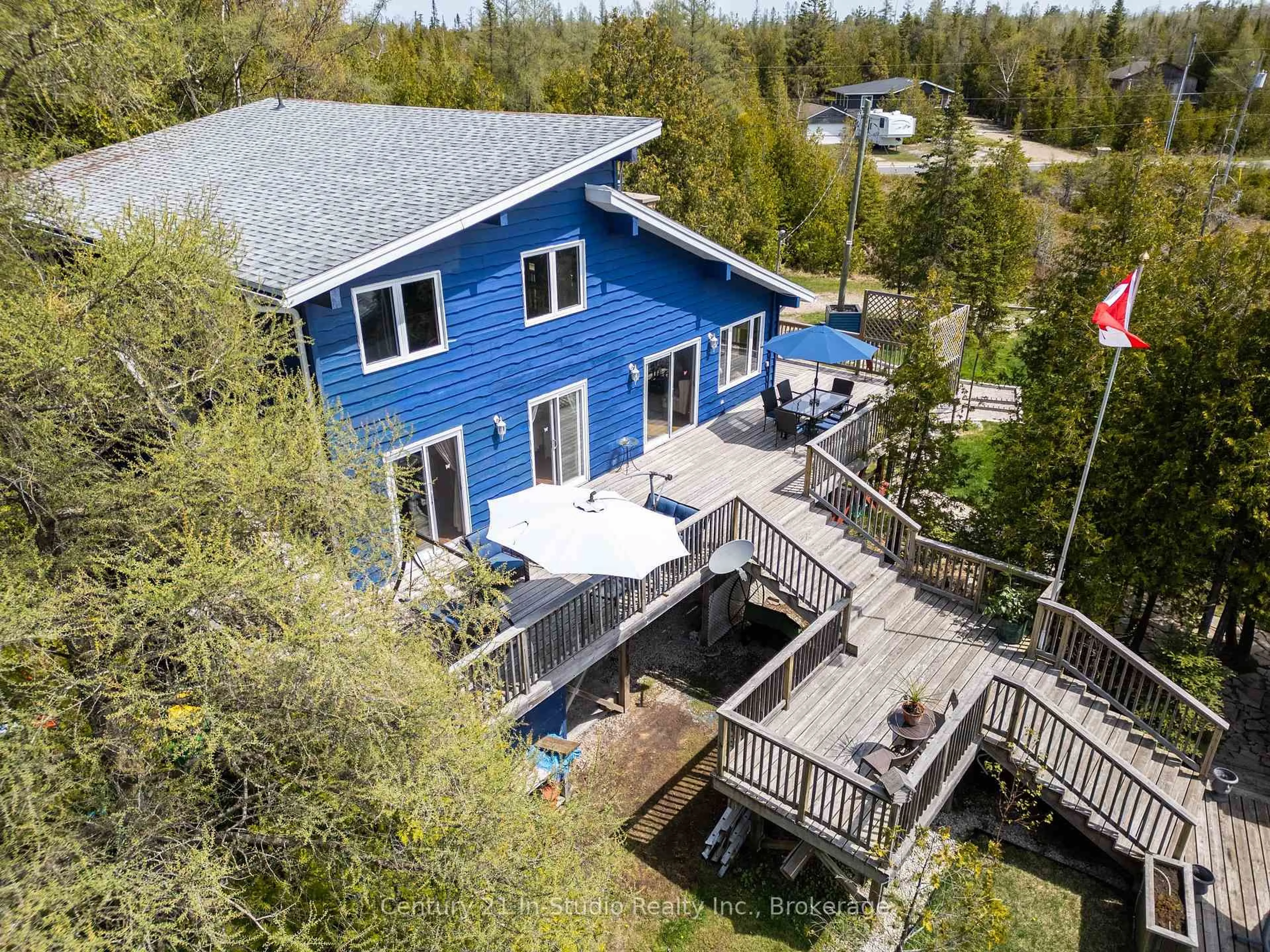 A pic from outside/outdoor area/front of a property/back of a property/a pic from drone, water/lake/river/ocean view for 311 Whiskey Harbour Rd, Northern Bruce Peninsula Ontario N0H 2T0