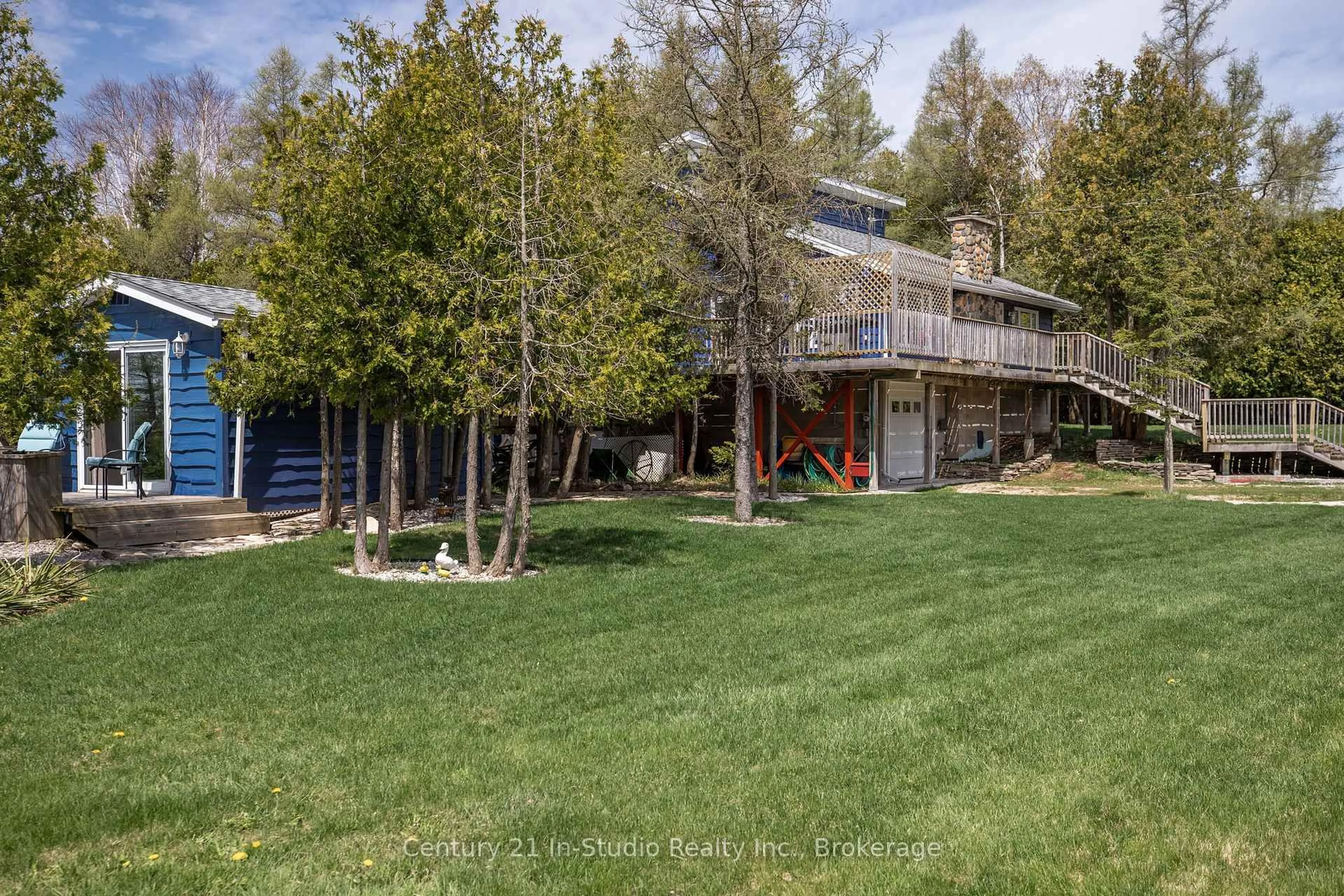 A pic from outside/outdoor area/front of a property/back of a property/a pic from drone, water/lake/river/ocean view for 311 Whiskey Harbour Rd, Northern Bruce Peninsula Ontario N0H 2T0