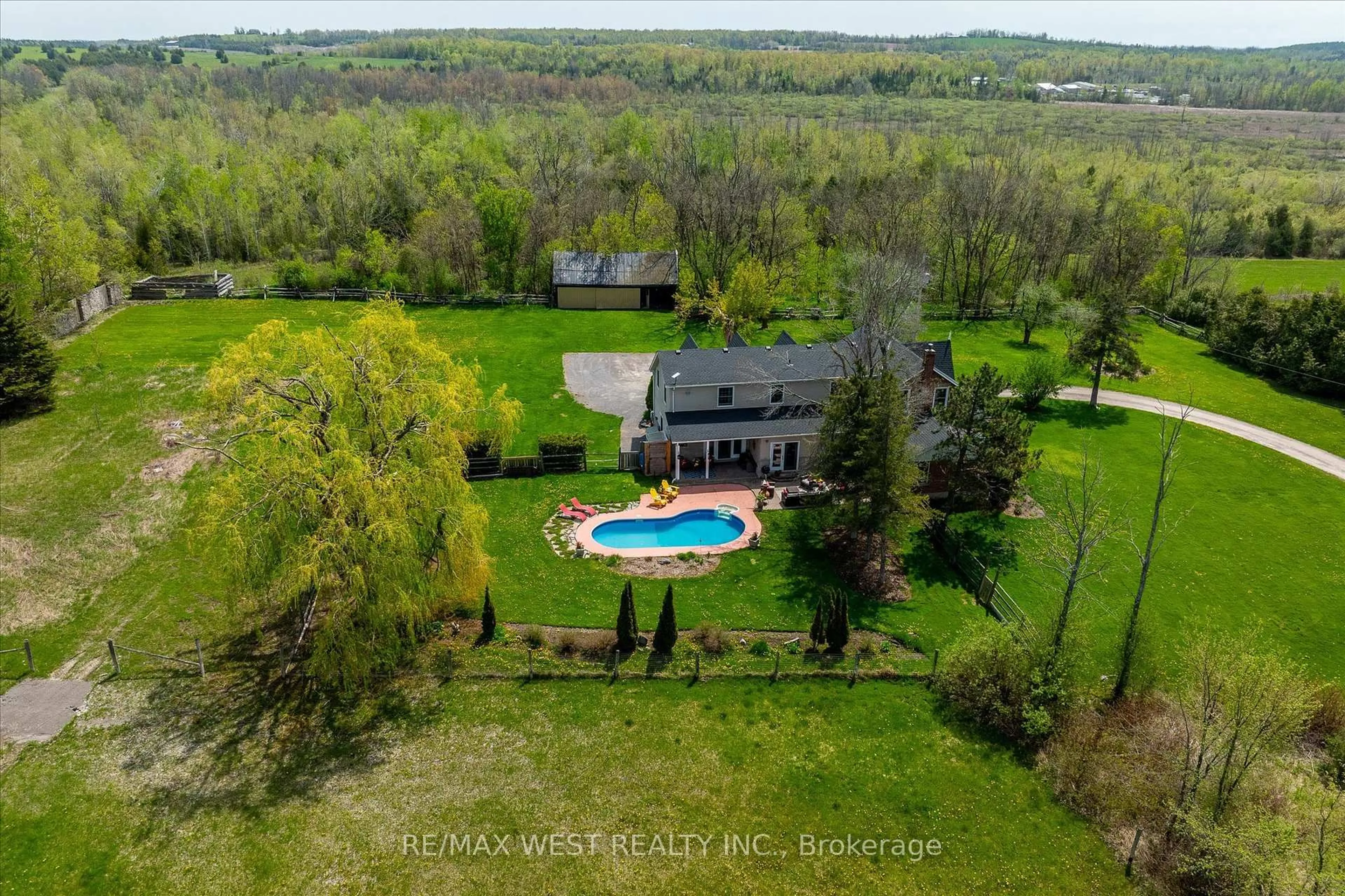 A pic from outside/outdoor area/front of a property/back of a property/a pic from drone, water/lake/river/ocean view for 2425 Providence Line, Otonabee-South Monaghan Ontario K9J 6X8