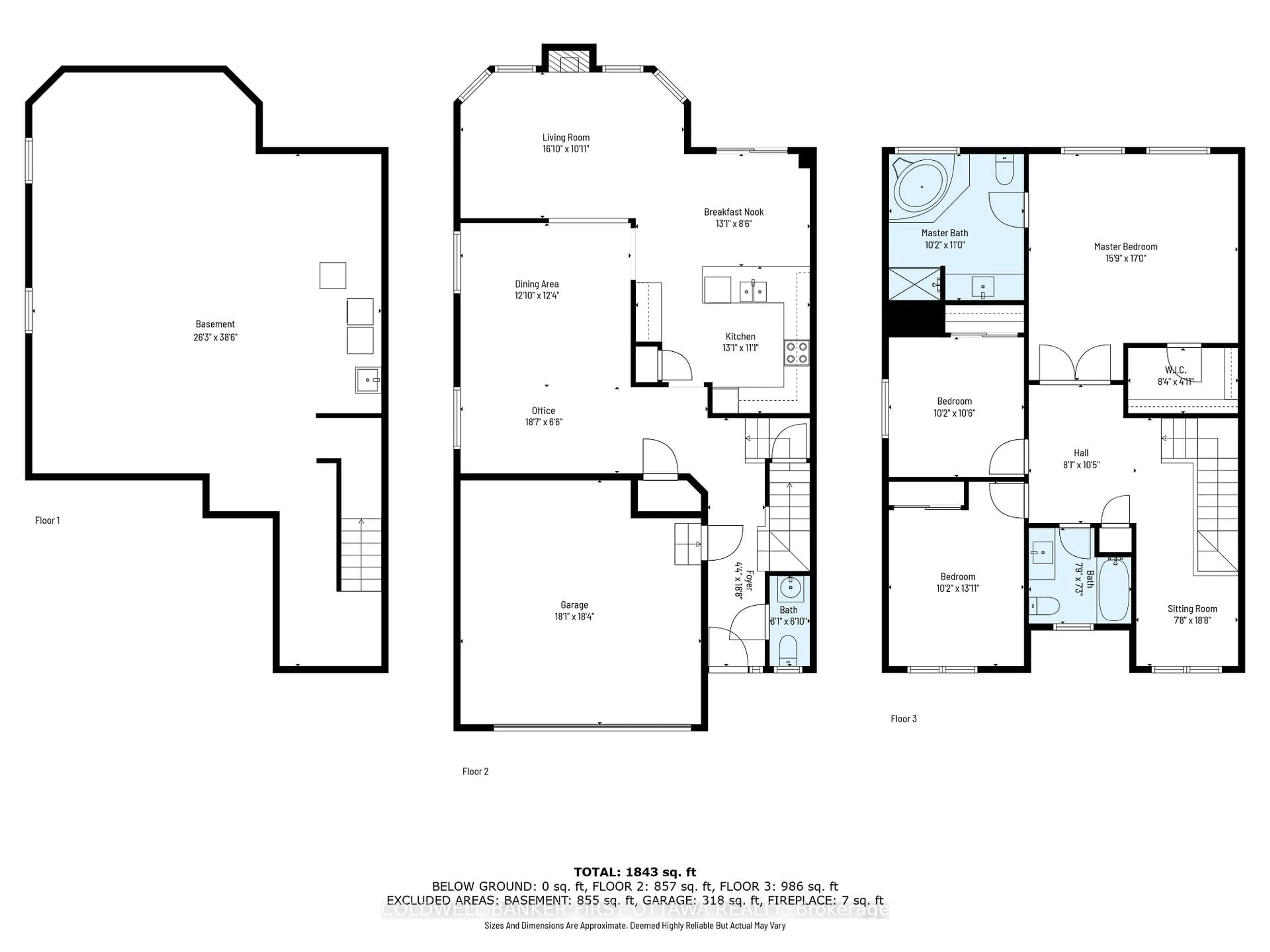 Floor plan for 135 Lamplighters Dr, Ottawa Ontario K2J 0C1