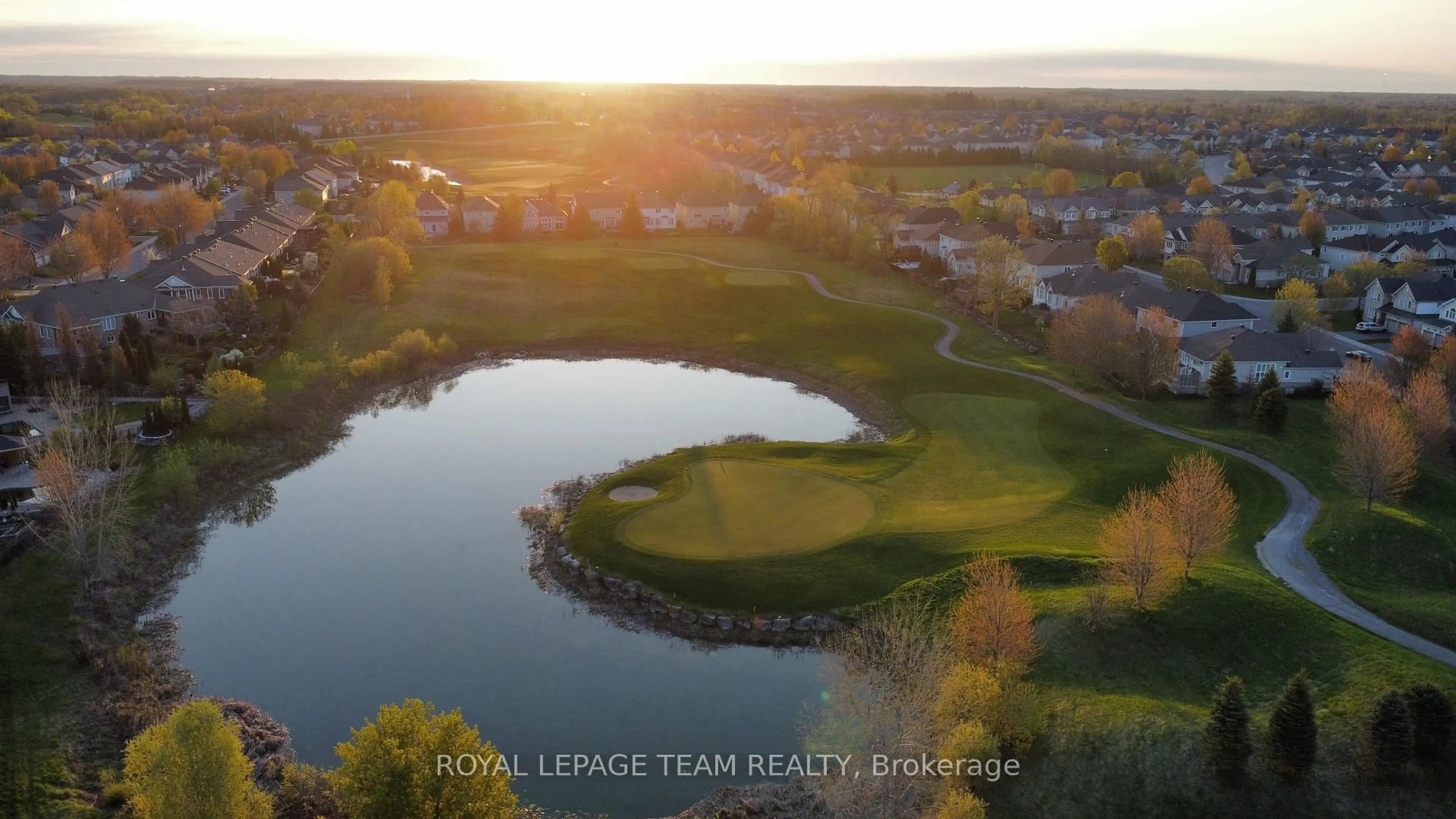 A pic from outside/outdoor area/front of a property/back of a property/a pic from drone, water/lake/river/ocean view for 441 Blackleaf Dr, Ottawa Ontario K2J 5S7