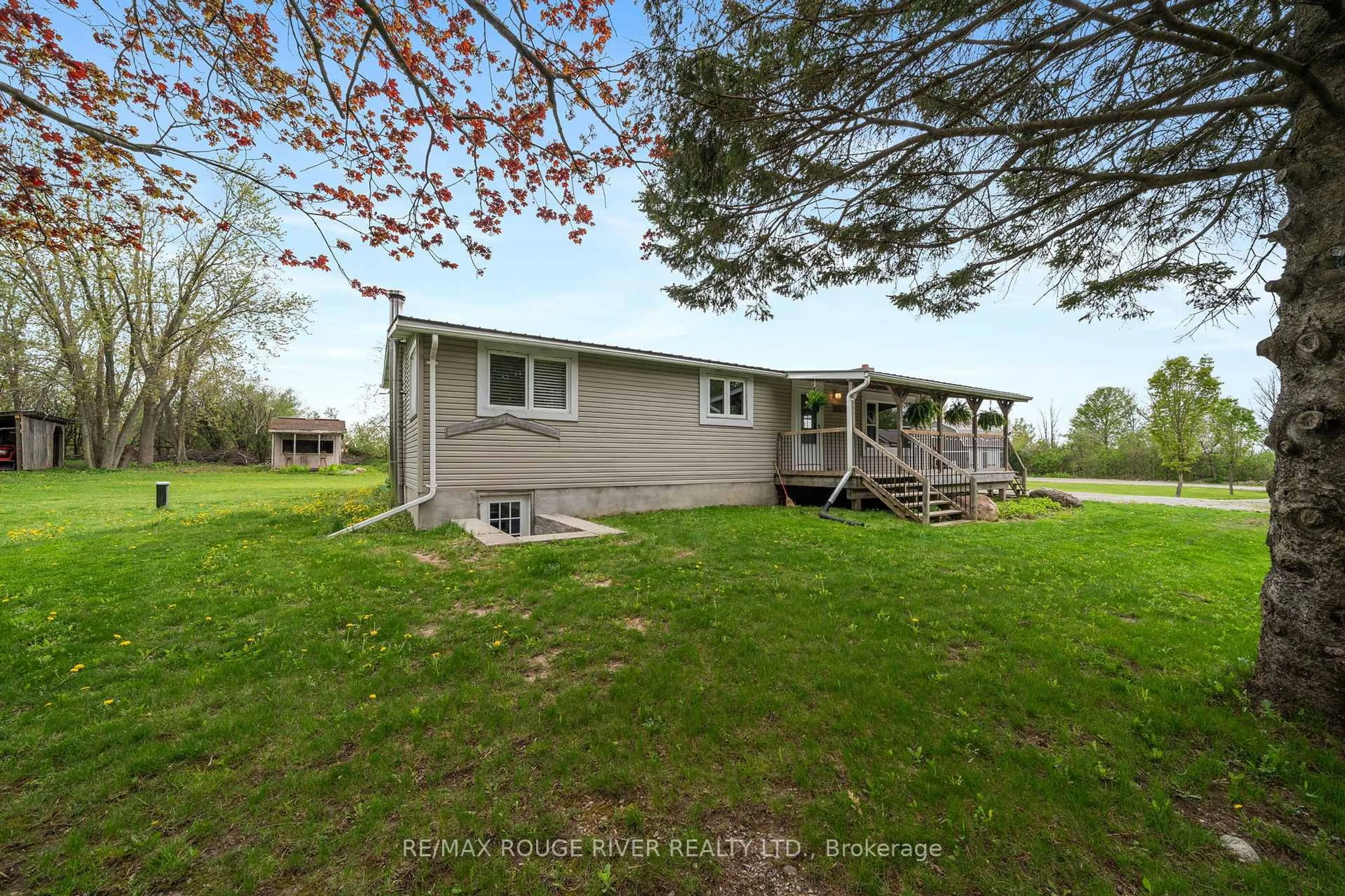 A pic from outside/outdoor area/front of a property/back of a property/a pic from drone, water/lake/river/ocean view for 566 Cottingham Rd, Kawartha Lakes Ontario K0L 2W0