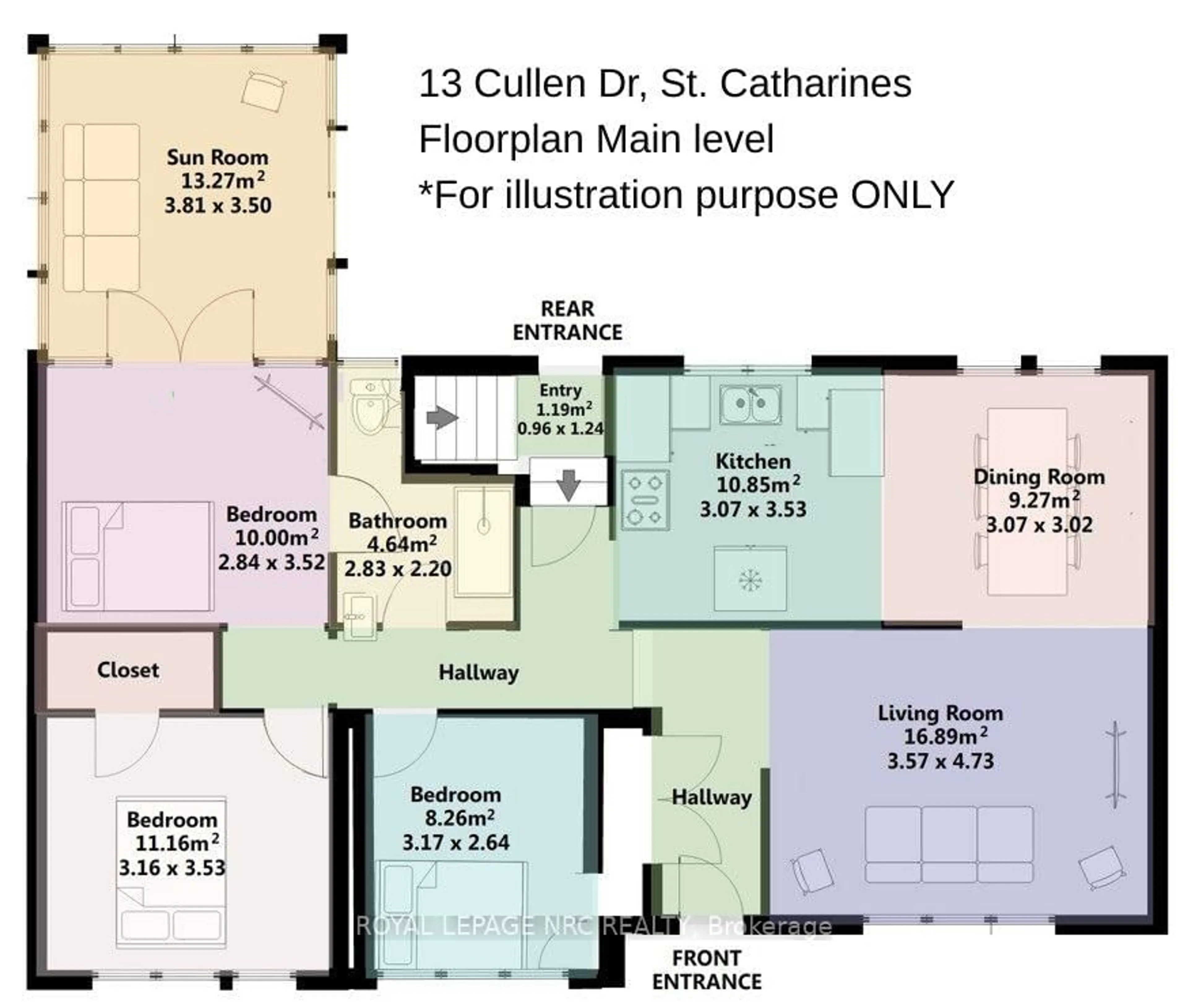 Floor plan for 13 Cullen Dr, St. Catharines Ontario L2T 3H2