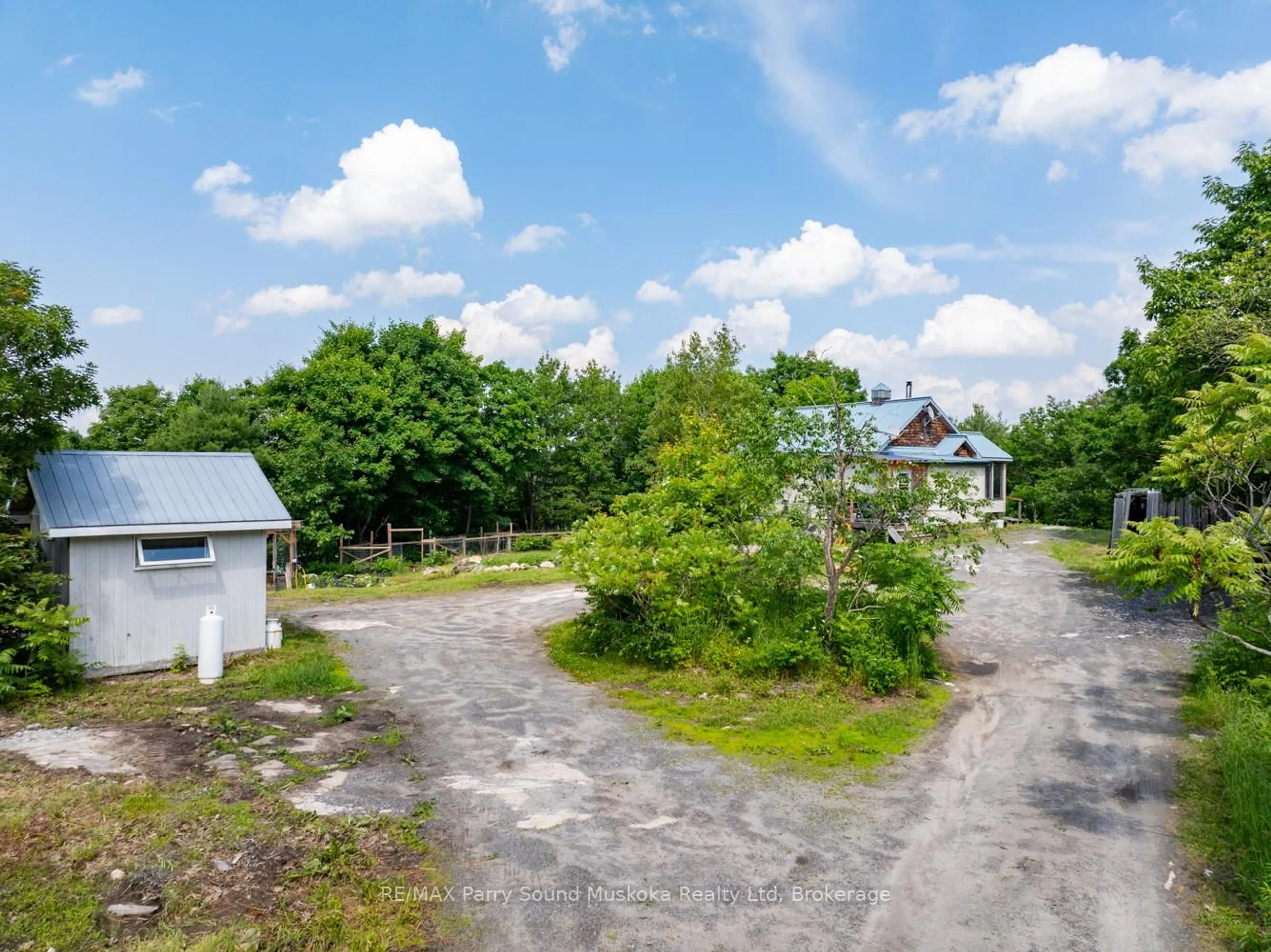 A pic from outside/outdoor area/front of a property/back of a property/a pic from drone, unknown for 166 MYERS LAKE Rd, Georgian Bay Ontario P0C 1H0
