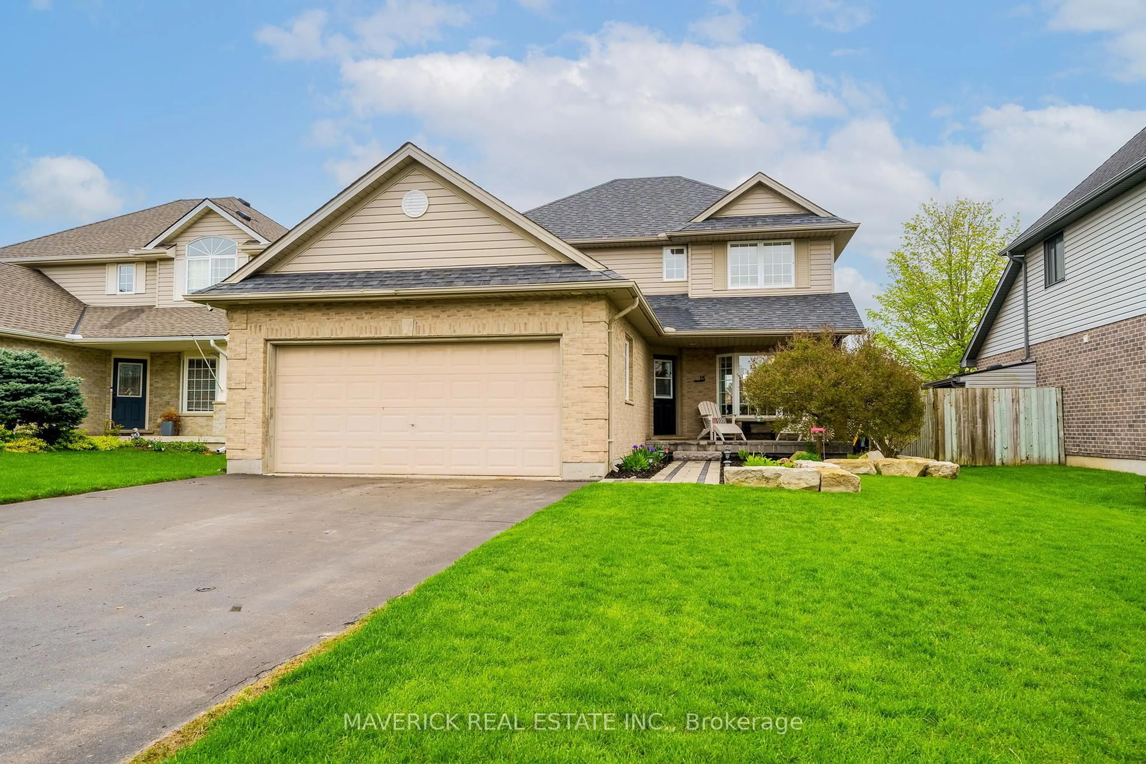 Home with brick exterior material, street for 15 Mapleridge Cres, Thames Centre Ontario N0L 1G3
