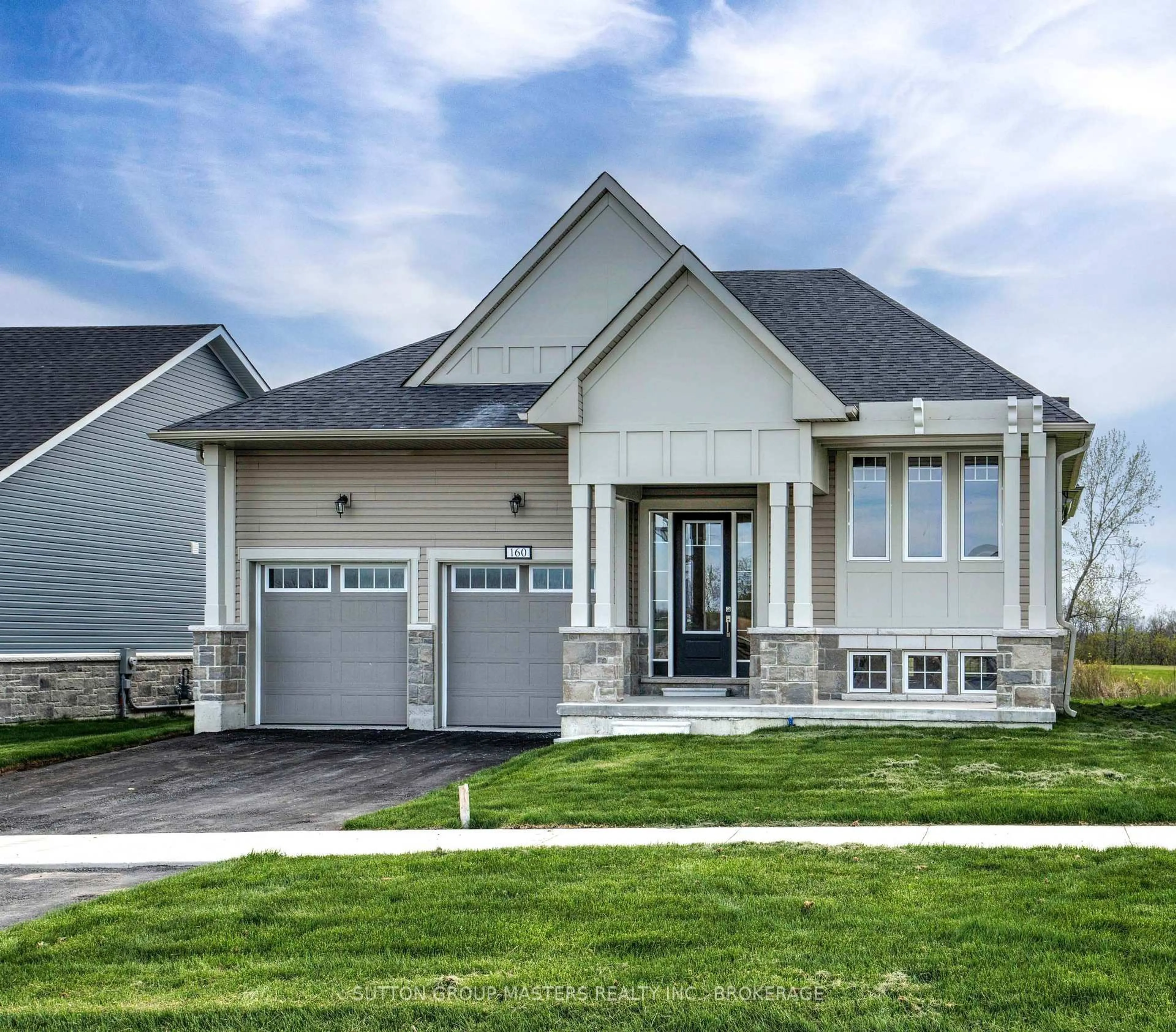Home with vinyl exterior material, street for 160 Country Club Dr, Bath Ontario K0H 1G0