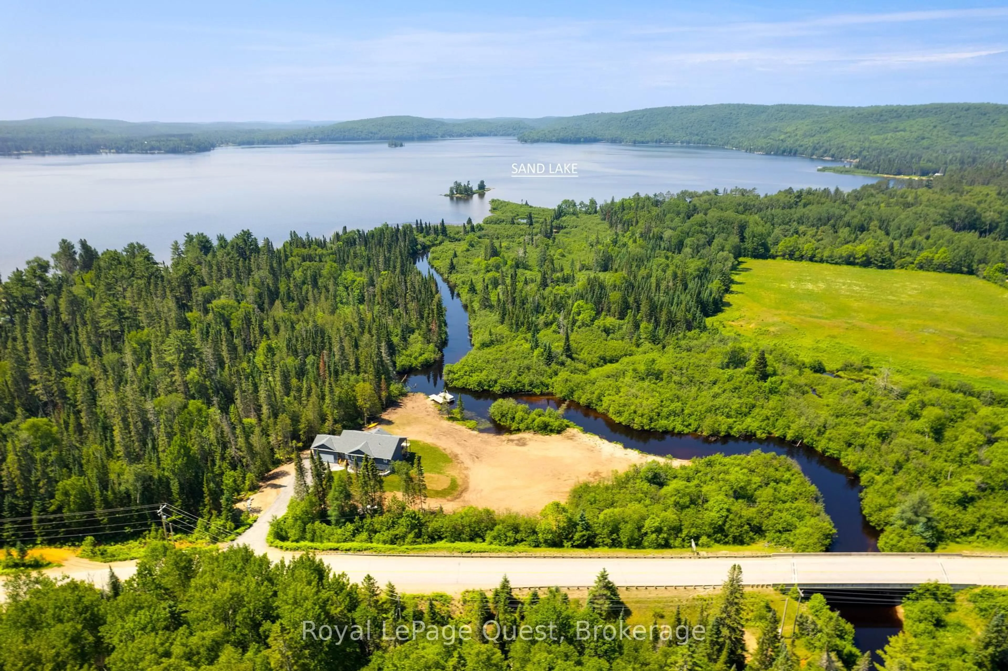 A pic from outside/outdoor area/front of a property/back of a property/a pic from drone, water/lake/river/ocean view for 4400 518 Highway East N/A, Kearney Ontario P0A 1M0