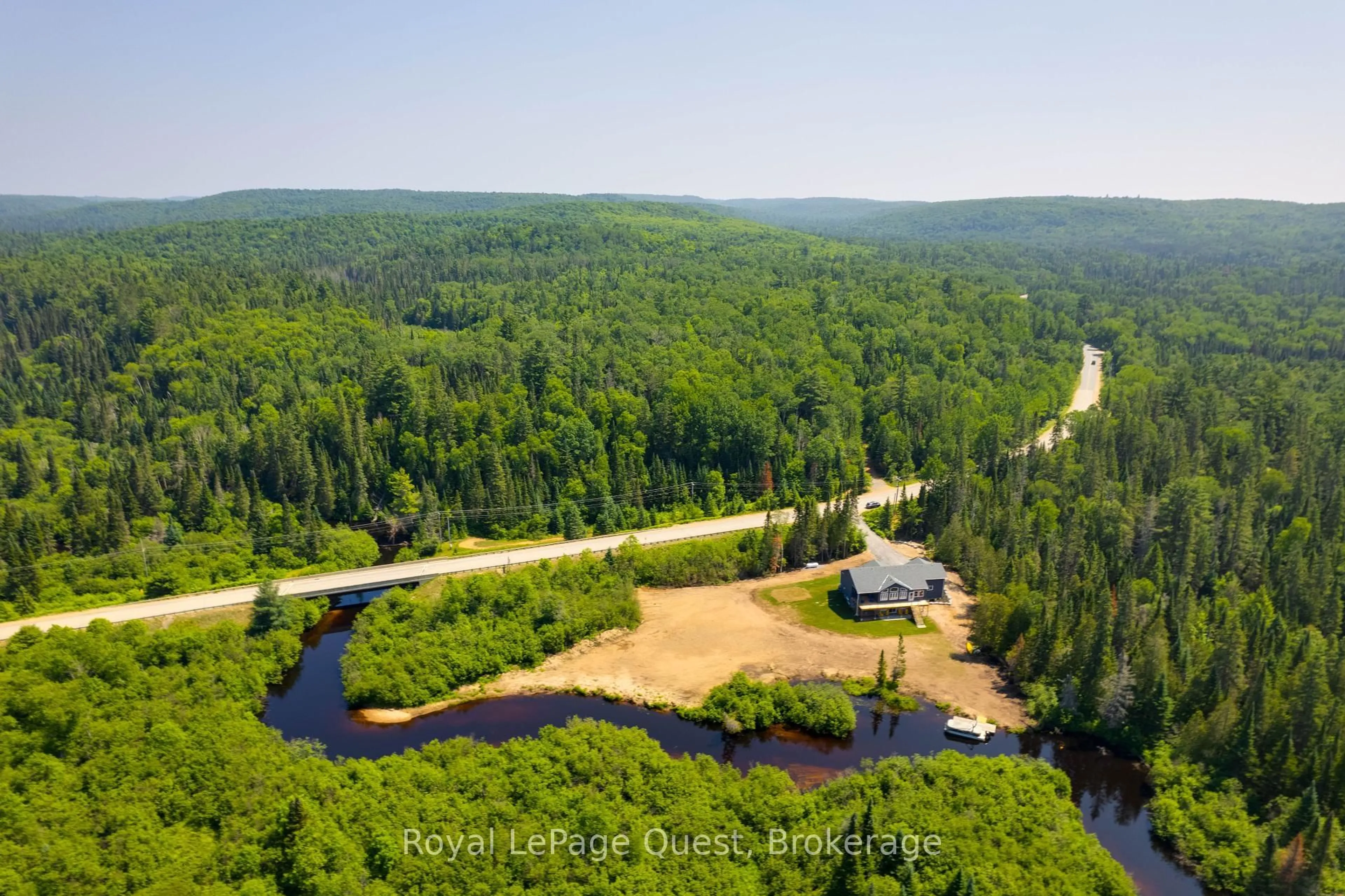 A pic from outside/outdoor area/front of a property/back of a property/a pic from drone, forest/trees view for 4400 518 Highway East N/A, Kearney Ontario P0A 1M0