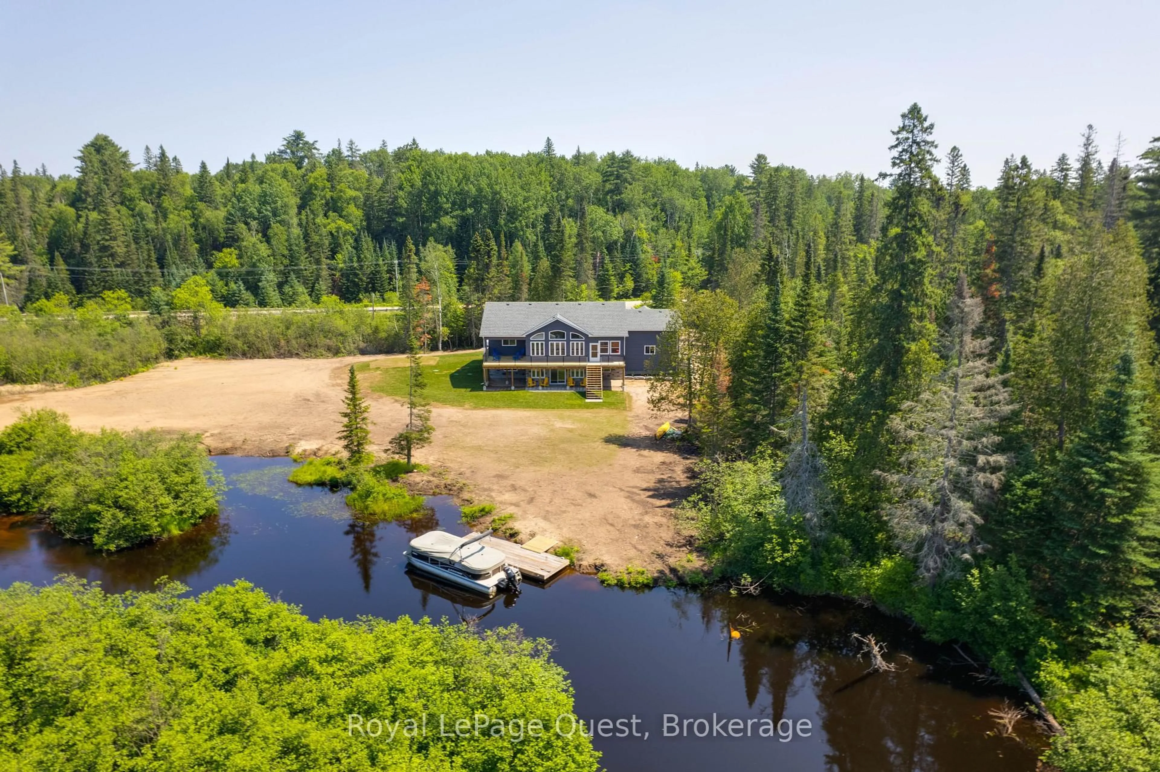 A pic from outside/outdoor area/front of a property/back of a property/a pic from drone, water/lake/river/ocean view for 4400 518 Highway East N/A, Kearney Ontario P0A 1M0