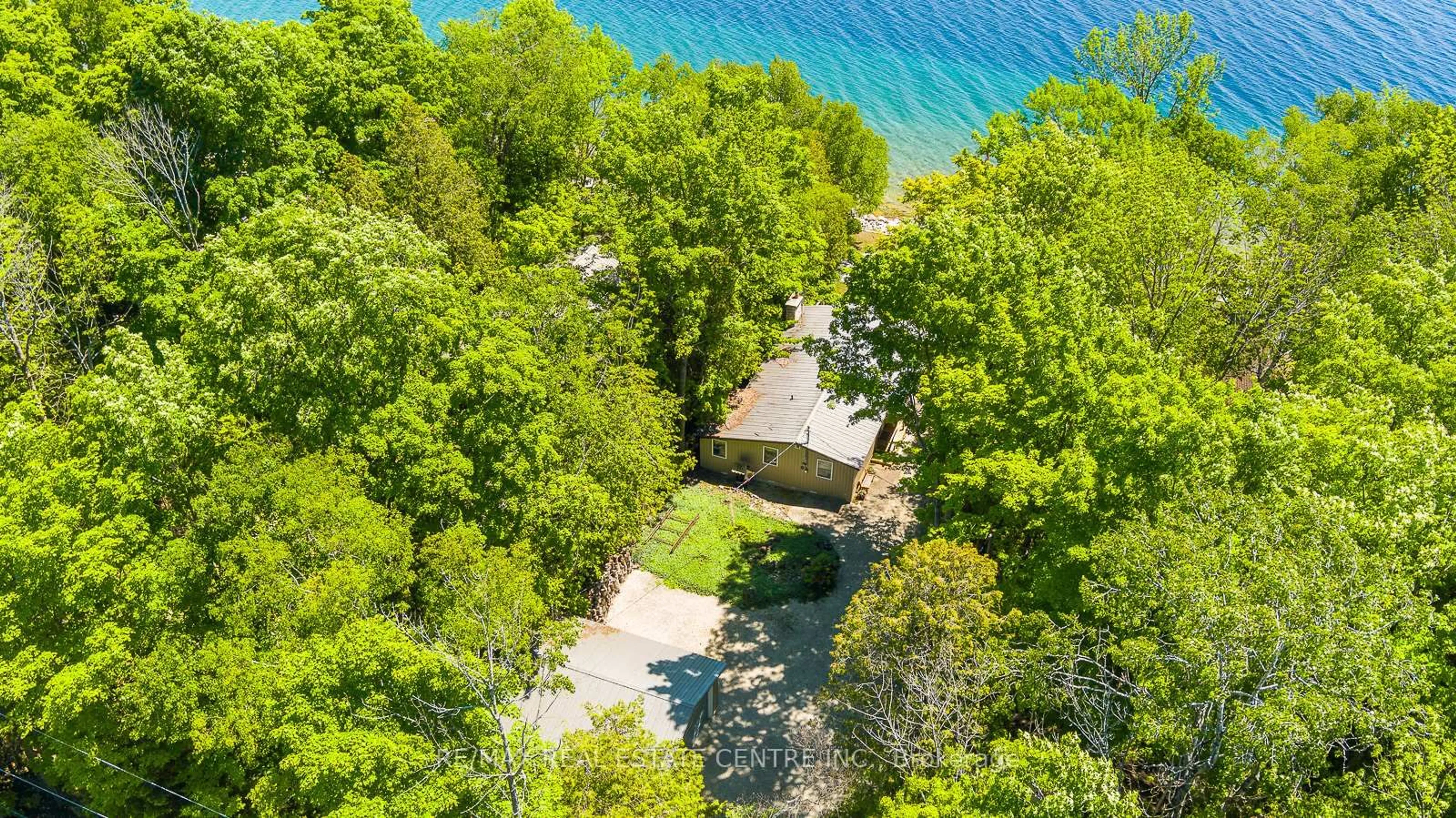 A pic from outside/outdoor area/front of a property/back of a property/a pic from drone, water/lake/river/ocean view for 376 Mallory Beach Rd, South Bruce Peninsula Ontario N0H 2T0