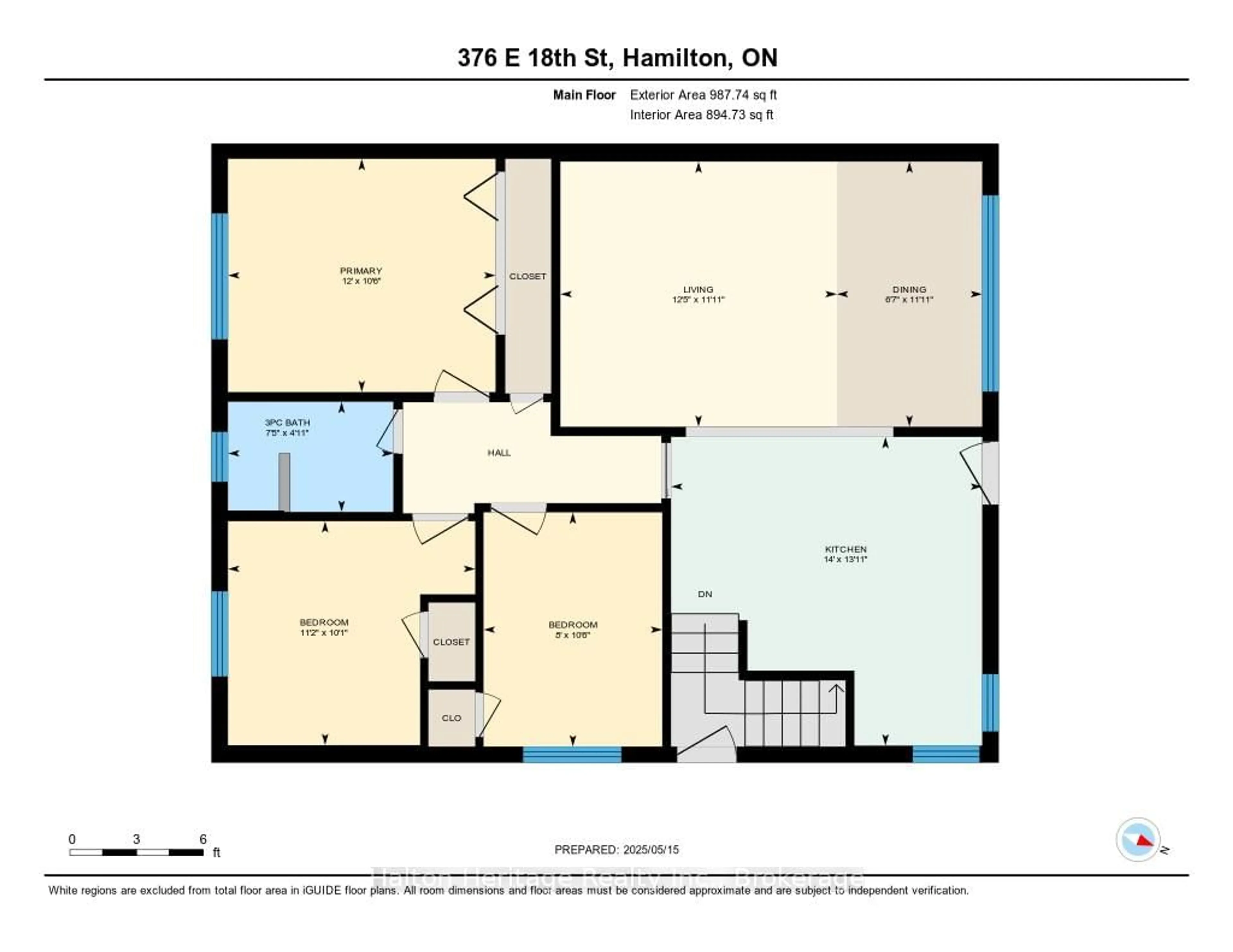 Floor plan for 376 East 18th St, Hamilton Ontario L9A 4R1
