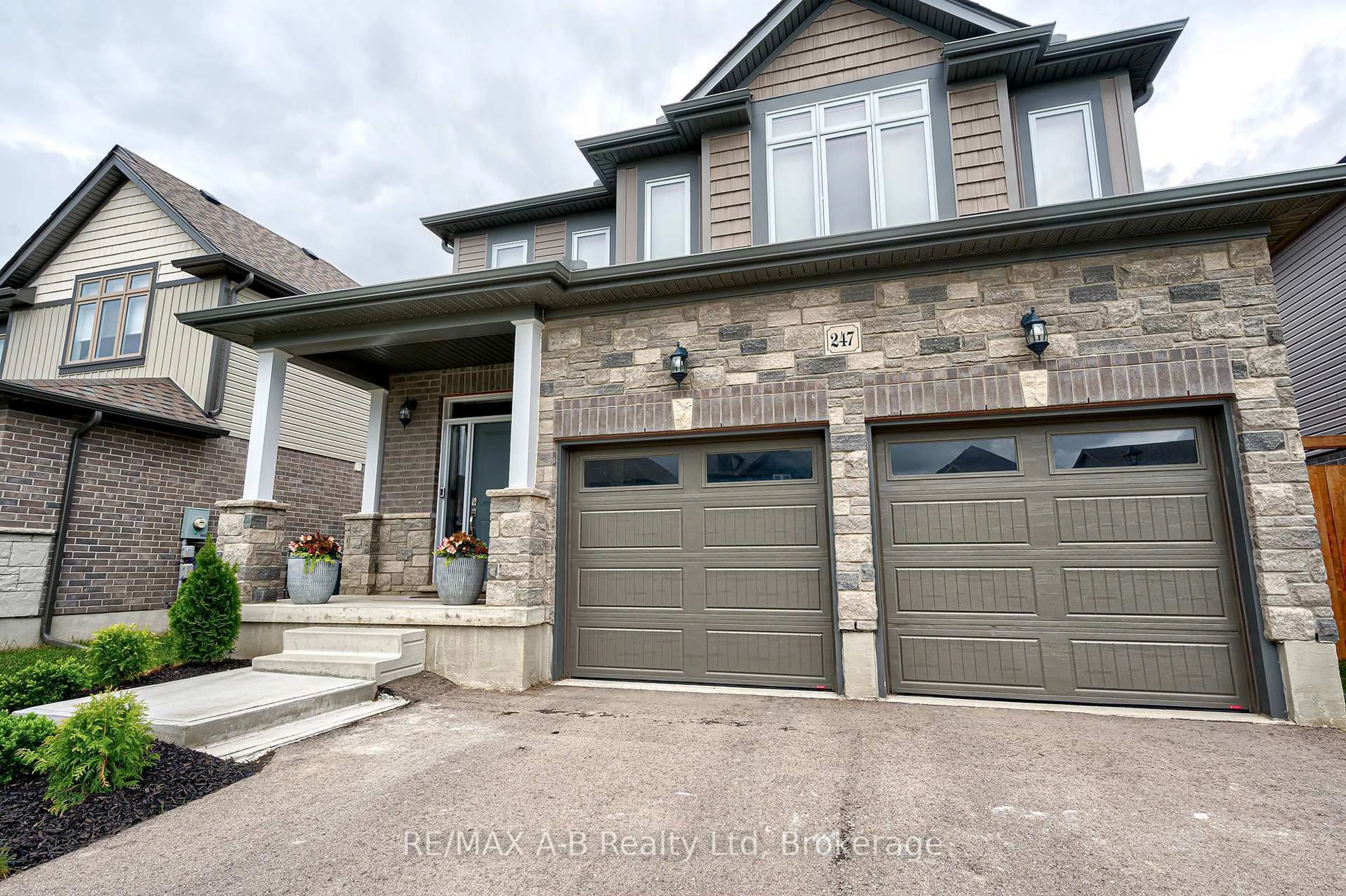 Home with brick exterior material, street for 247 Bradshaw Dr, Stratford Ontario N5A 0C8