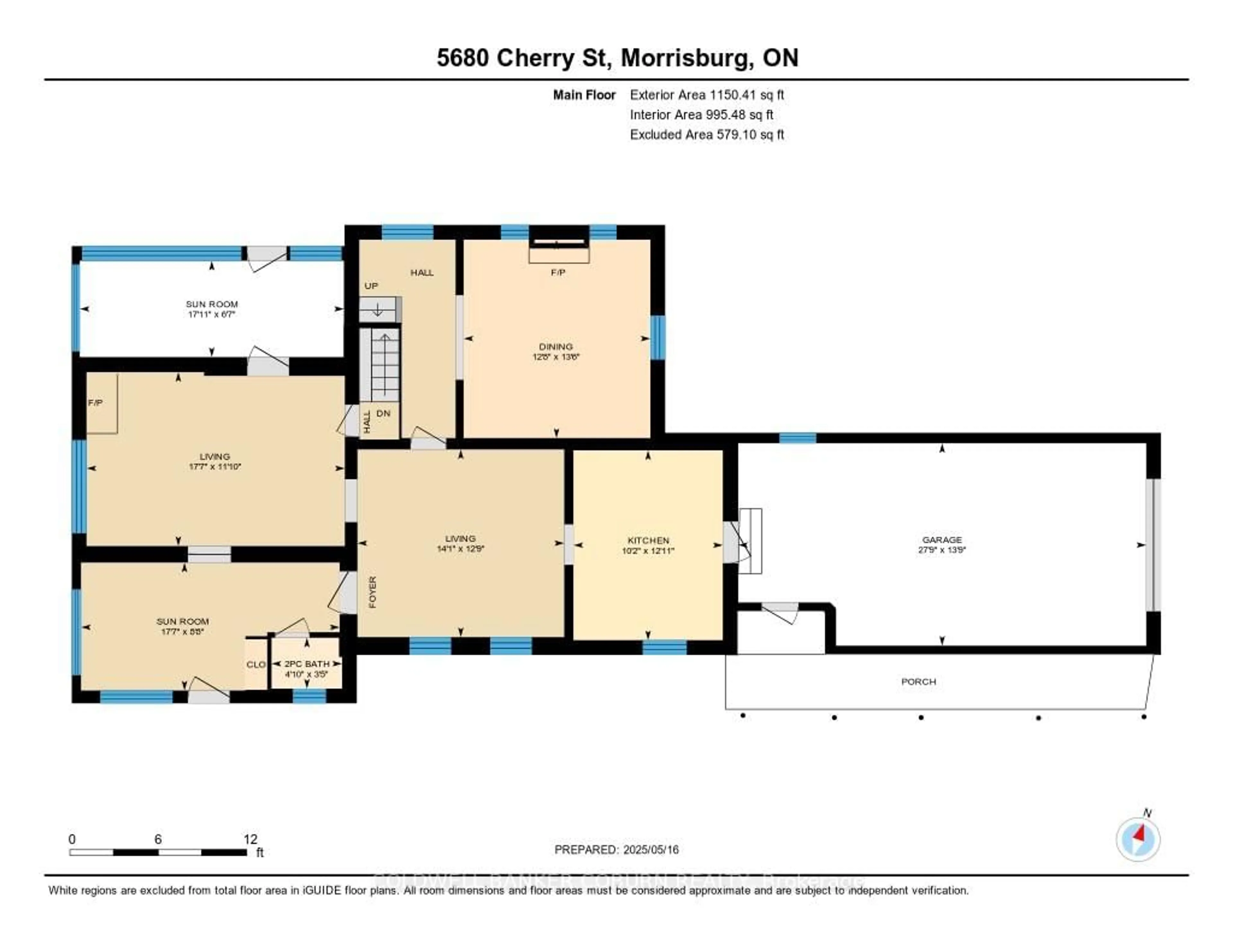 Floor plan for 5680 Cherry St, South Dundas Ontario K0C 1X0
